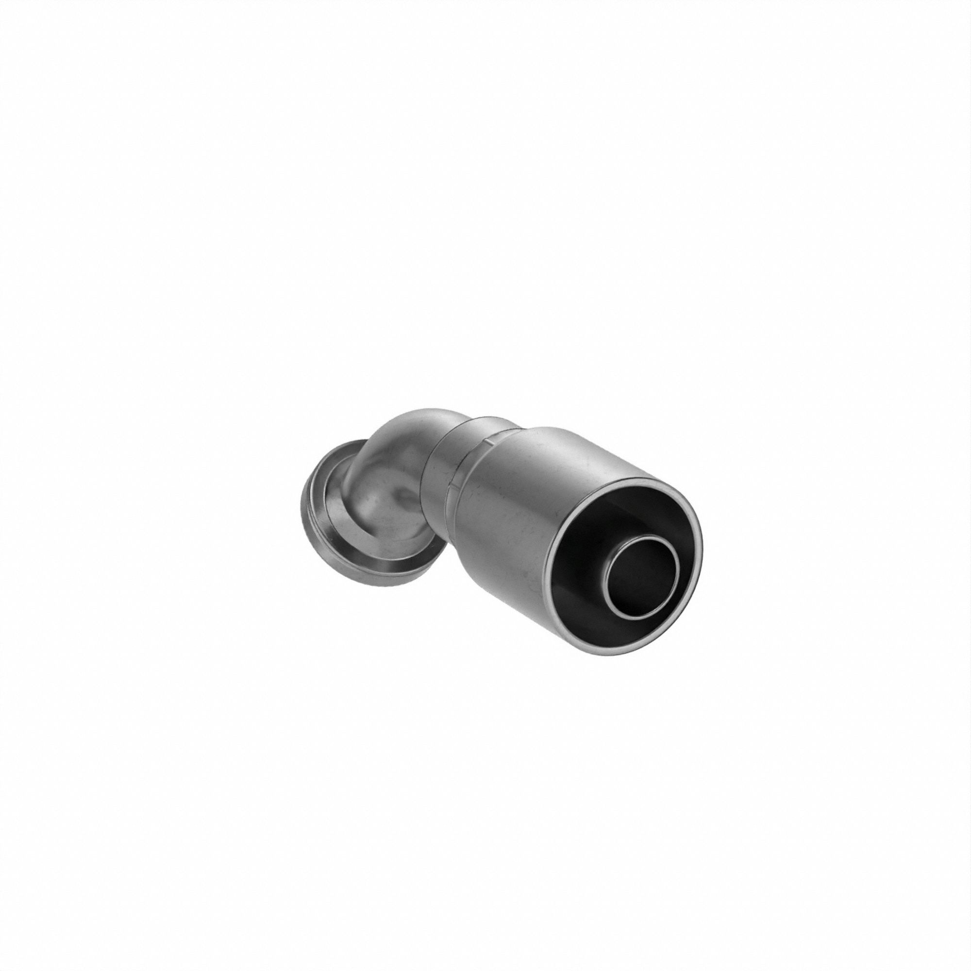 HYDRAULIC HOSE FITTING, BARB, SER 77U, CRIMP, 45 °  ELBOW, FLANGE HEAD, 1 1/4 X 1 1/4 IN, ST