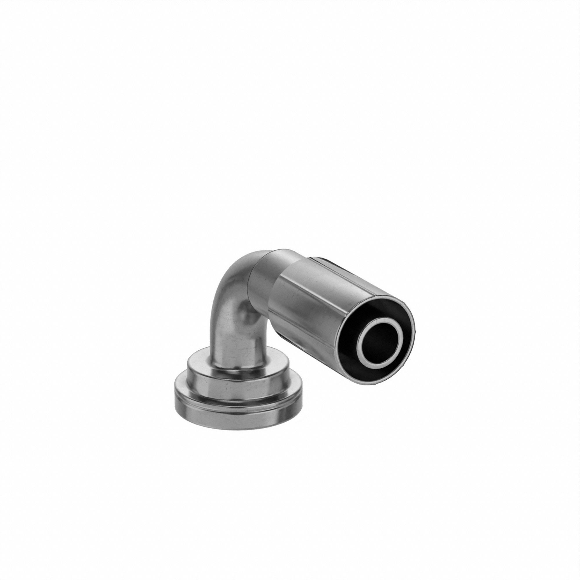 HYDRAULIC CRIMP FITTING, STEEL X STEEL, 90 °  ELBOW, -12 HOSE DASH SIZE, MALE X GENDERLESS