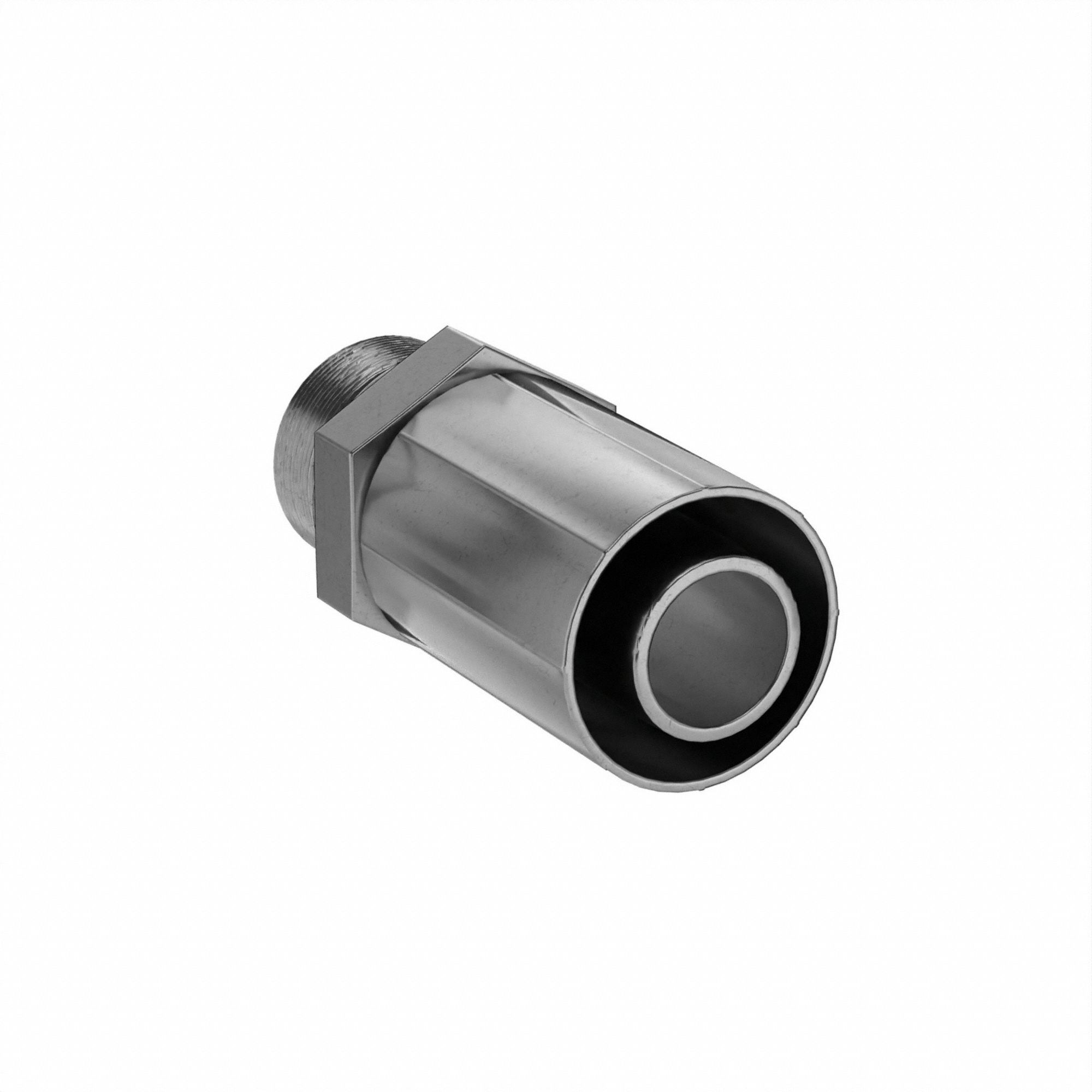 Hydraulic Crimp Fitting: Steel x Steel, Straight, -16 For Hose Dash Size, Male x Genderless