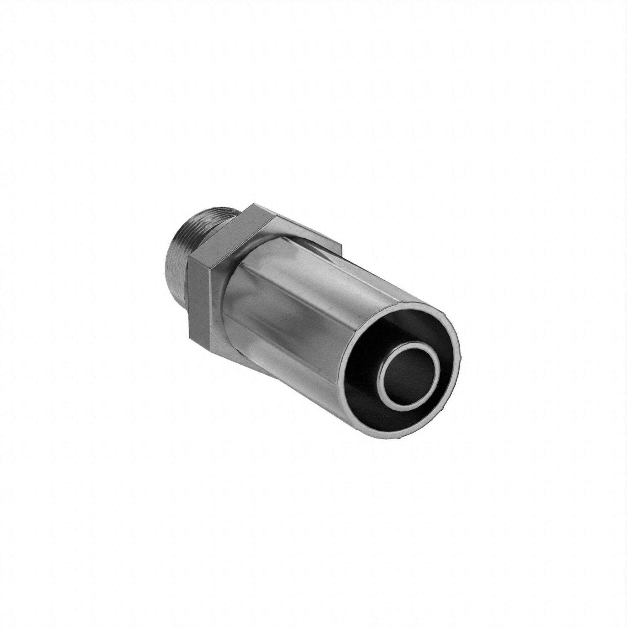 Hydraulic Crimp Fitting: Steel x Steel, Straight, -8 For Hose Dash Size, Male x Genderless
