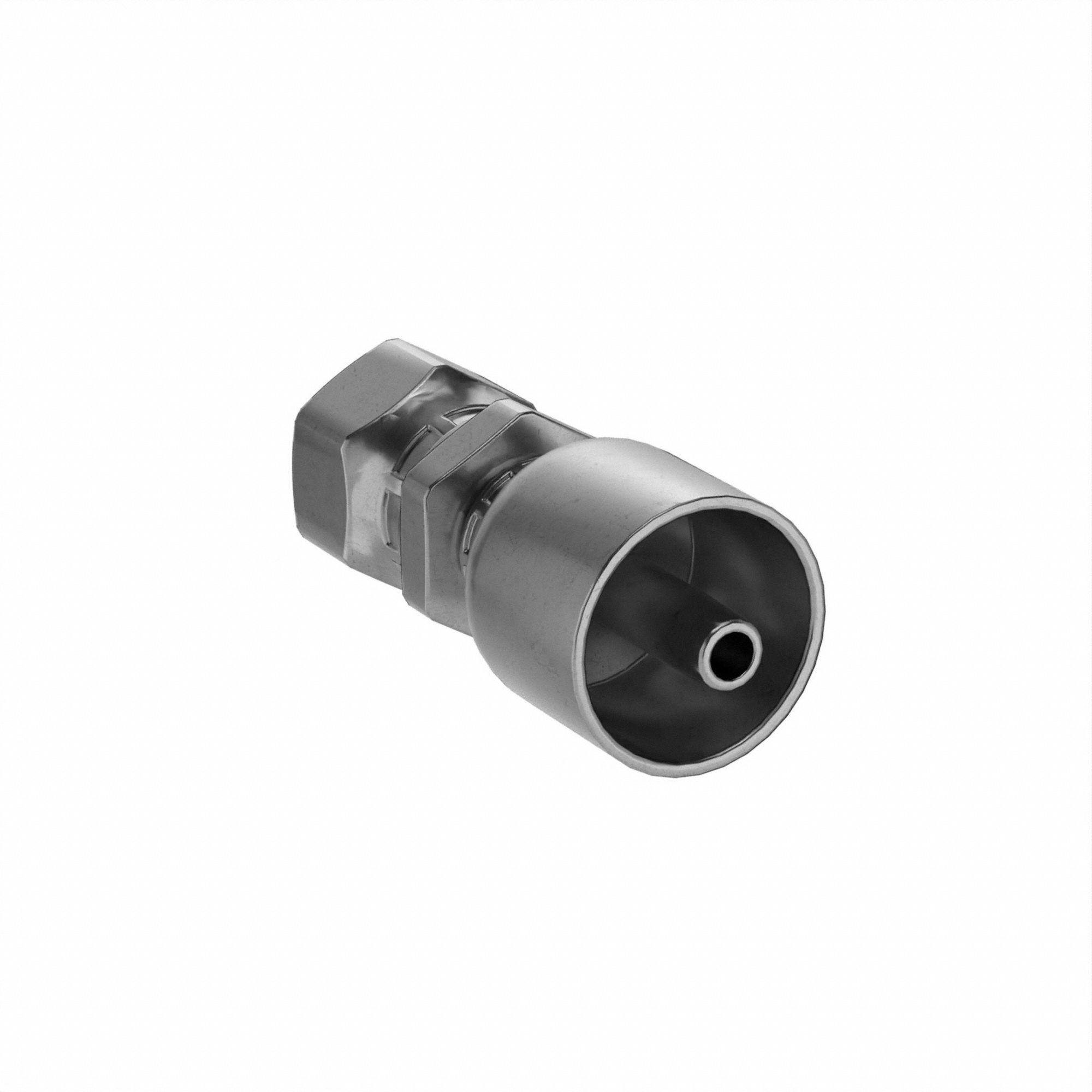 Hydraulic Crimp Fitting: Steel x Steel, Straight, -4 For Hose Dash Size, Female x Genderless