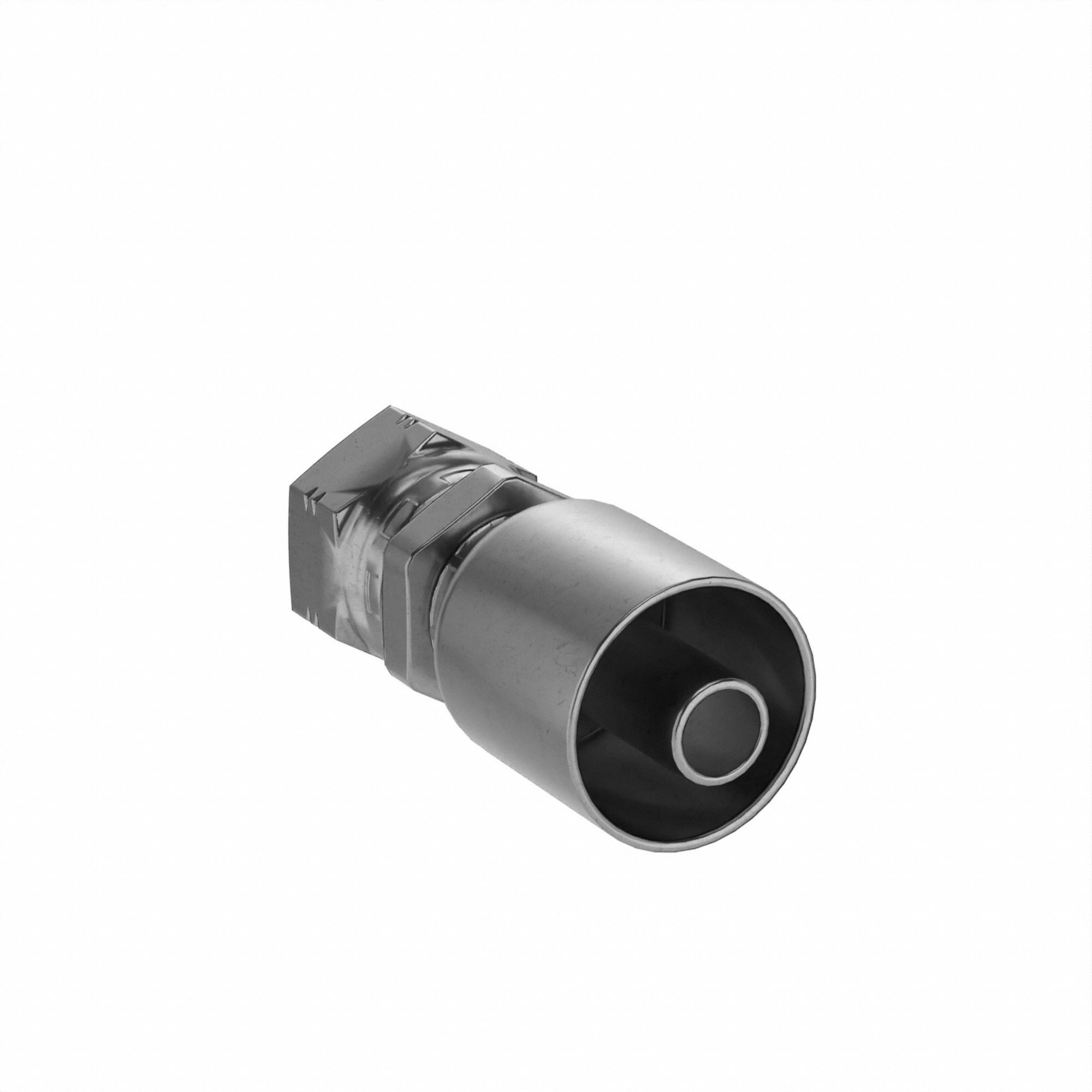 Hydraulic Crimp Fitting: Steel x Steel, Straight, -8 For Hose Dash Size, Female x Genderless