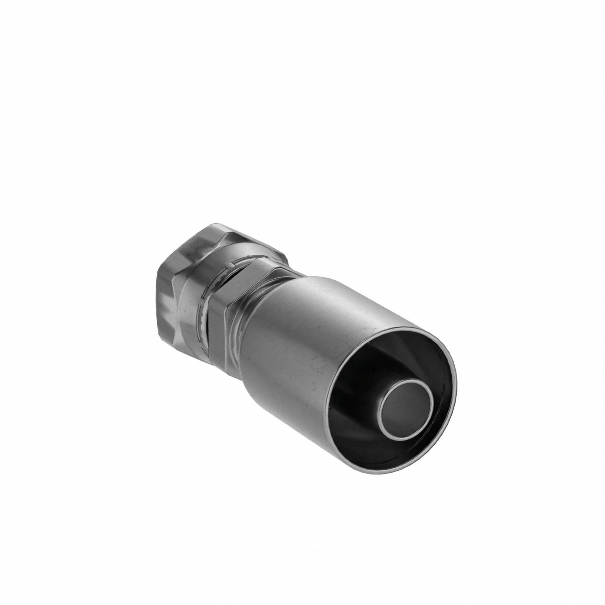 Hydraulic Crimp Fitting: Steel x Steel, Straight, -12 For Hose Dash Size, Female x Genderless