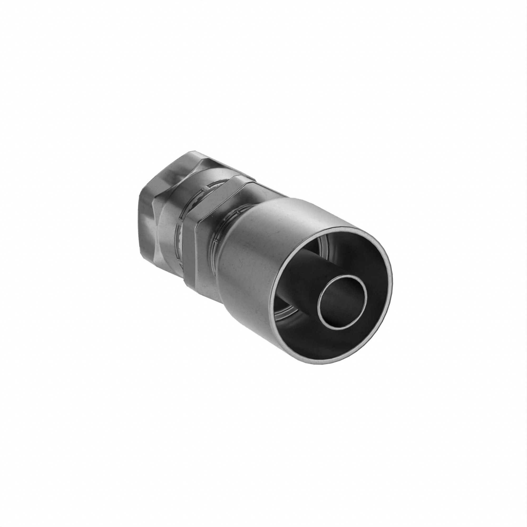 Hydraulic Crimp Fitting: Steel x Steel, Straight, -12 For Hose Dash Size, Female x Genderless
