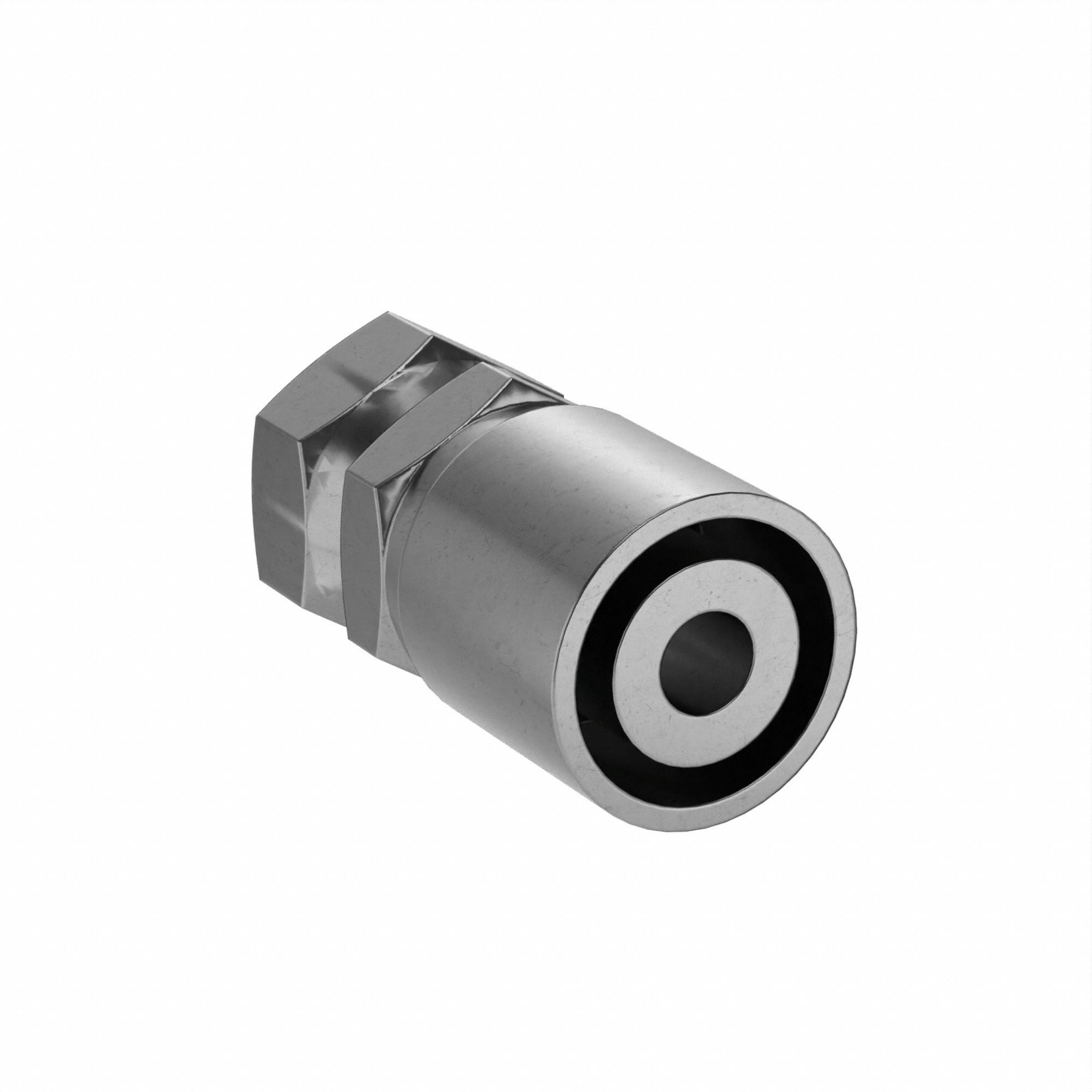 Hydraulic Crimp Fitting: Steel x Steel, Straight, -20 For Hose Dash Size, Female x Genderless