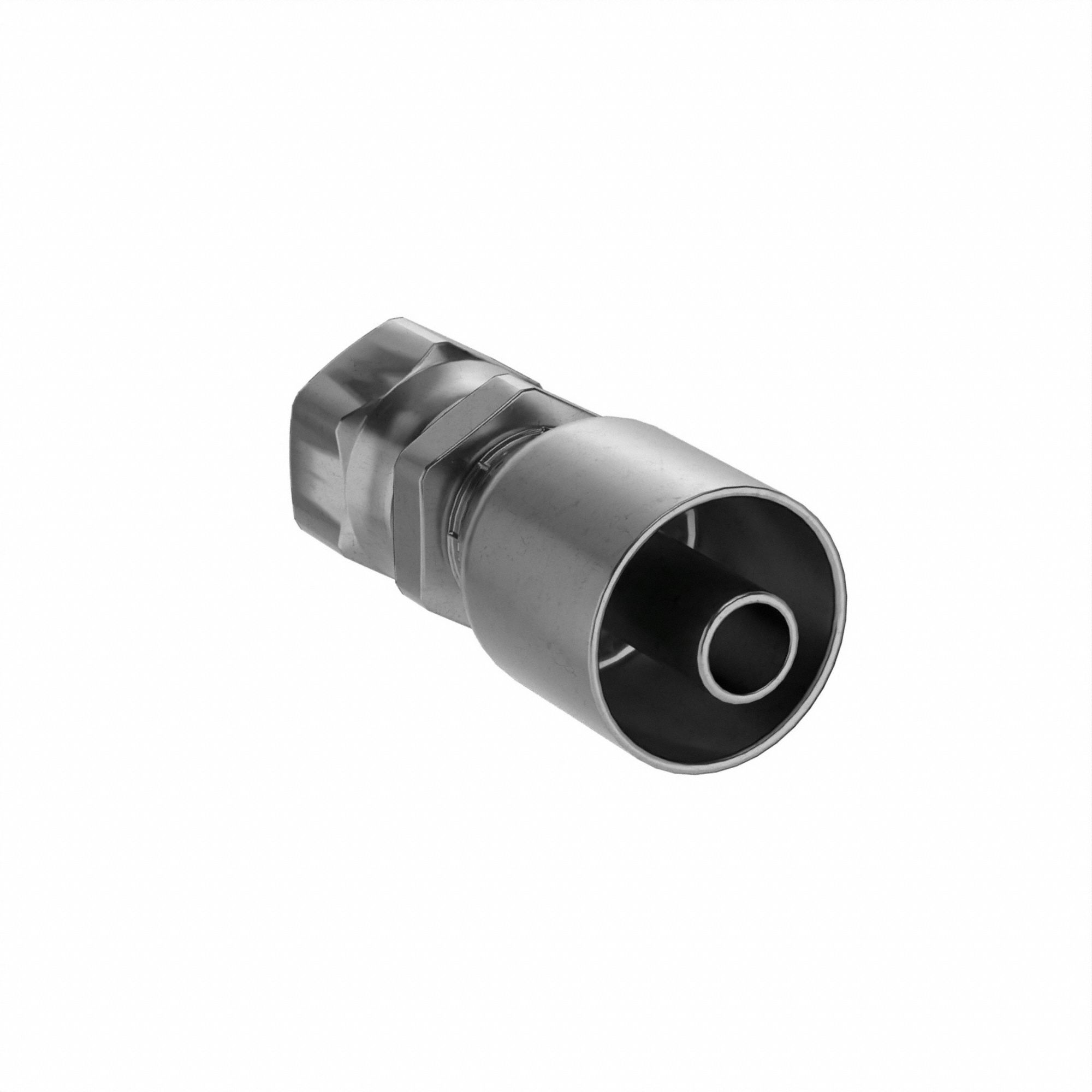 Hydraulic Crimp Fitting: Steel x Steel, Straight, -8 For Hose Dash Size, Female x Genderless