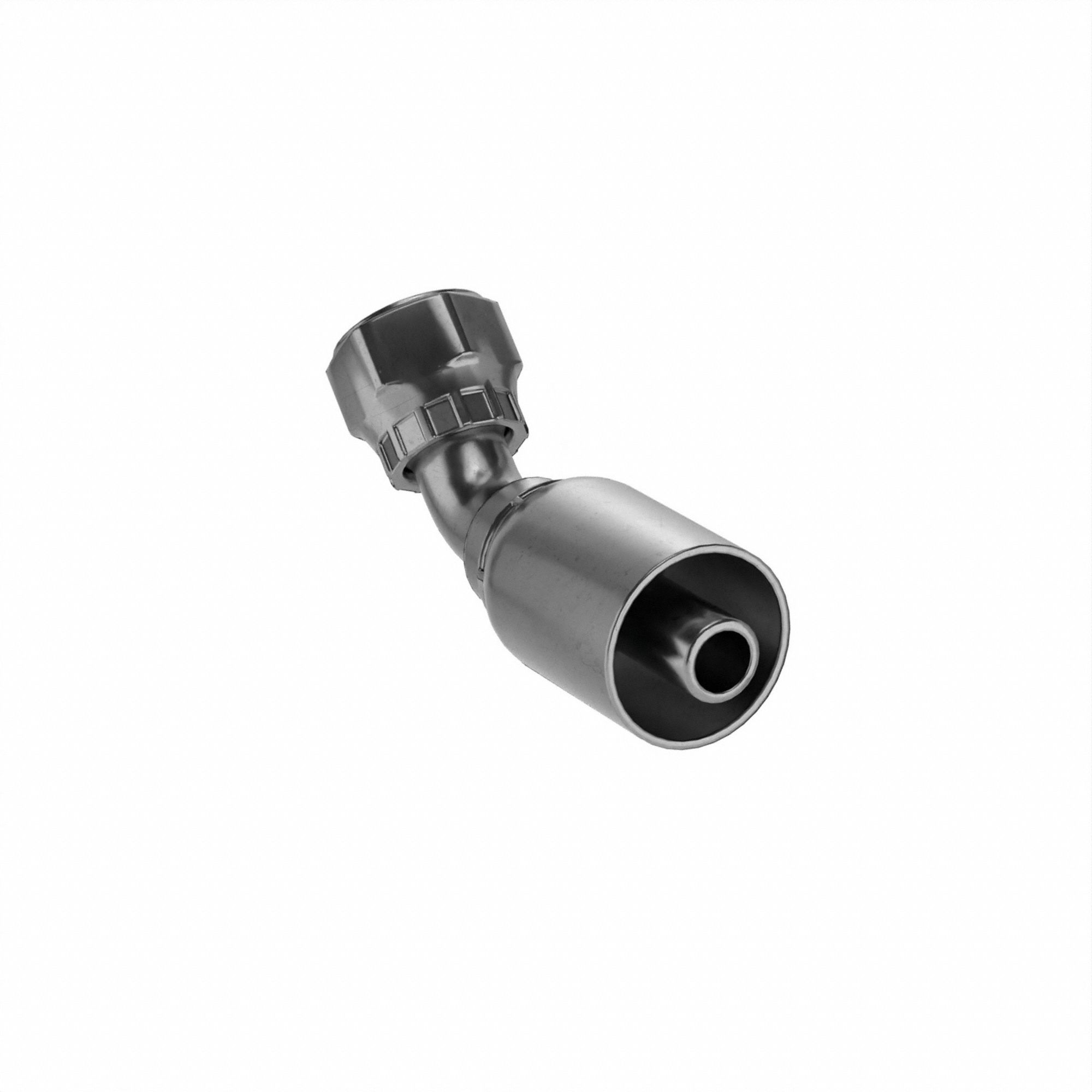 RAC DE TUY HYDR,CANNELÉ,SÉRIE 77U,SERTI,COUDE 45 °  LONGUE PERTE,FEM,1/2 PO DIA,ST