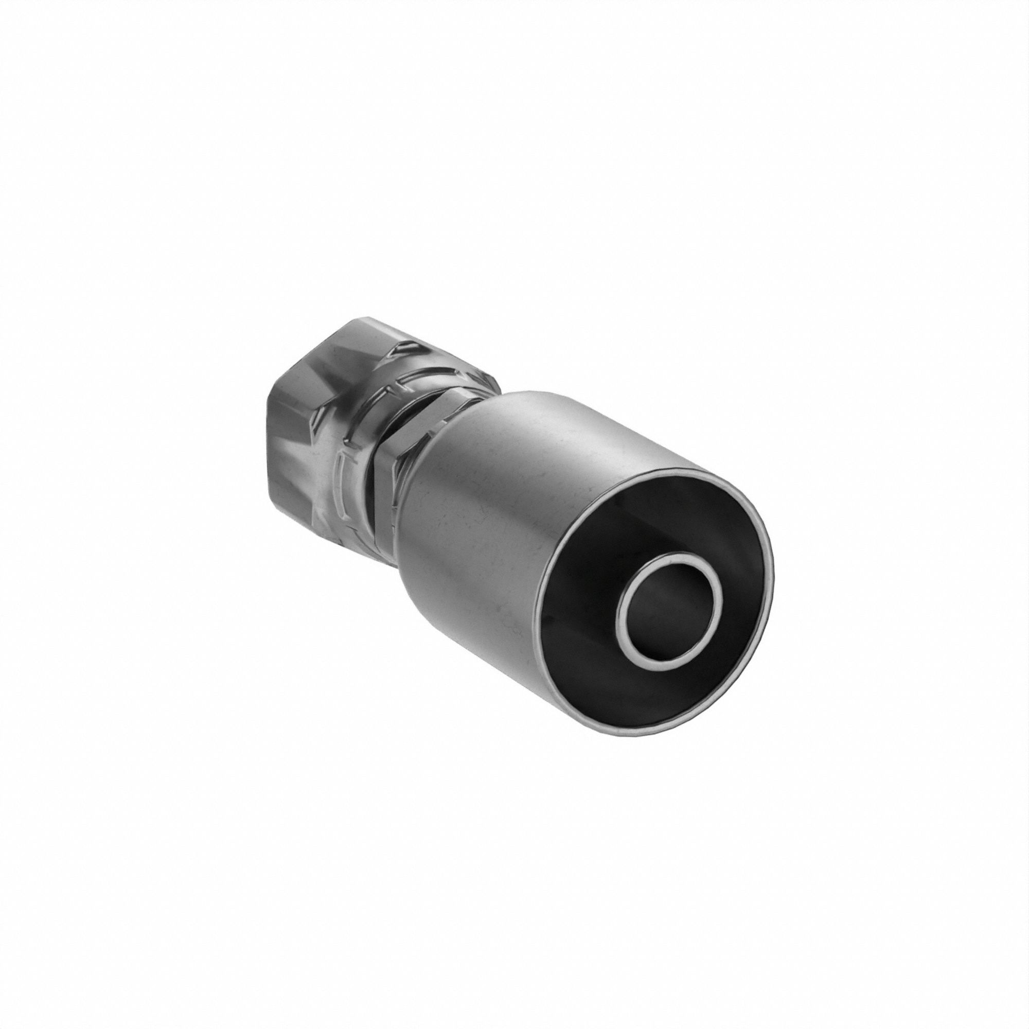 Hydraulic Crimp Fitting: Steel x Steel, Straight, -10 For Hose Dash Size, Female x Genderless
