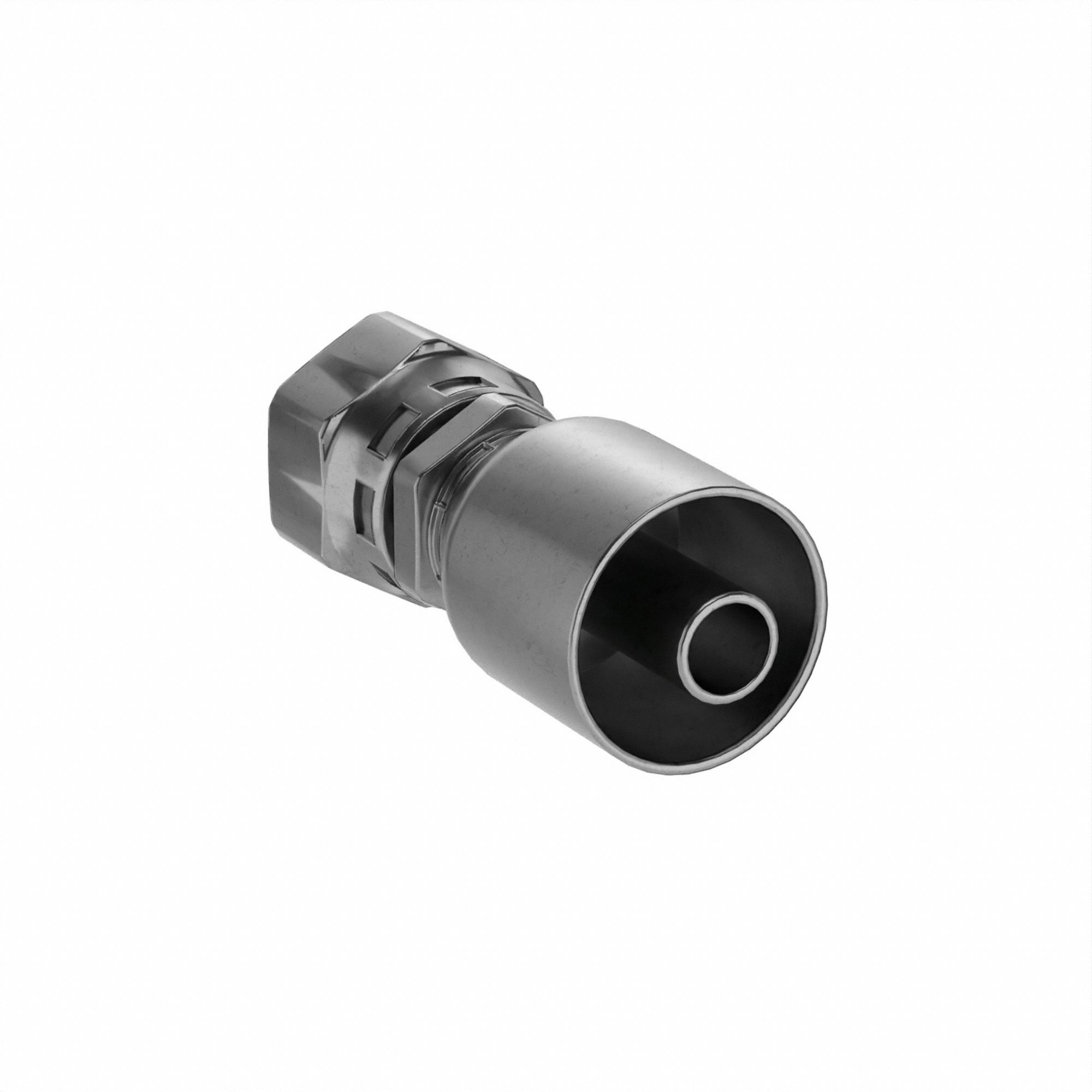Hydraulic Crimp Fitting: Steel x Steel, Straight, -8 For Hose Dash Size, Female x Genderless