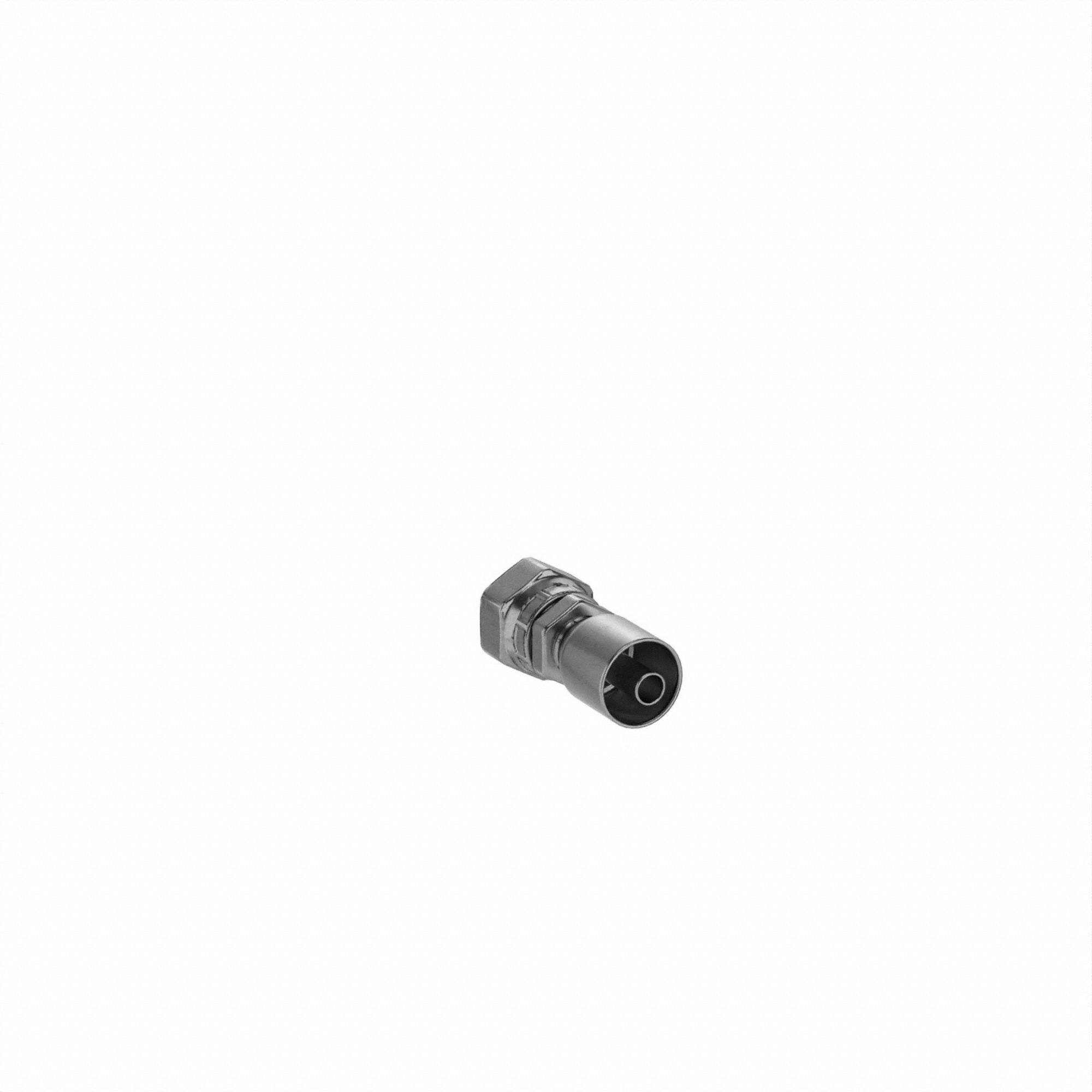 Hydraulic Crimp Fitting: Steel x Steel, Straight, -8 For Hose Dash Size, Female x Genderless