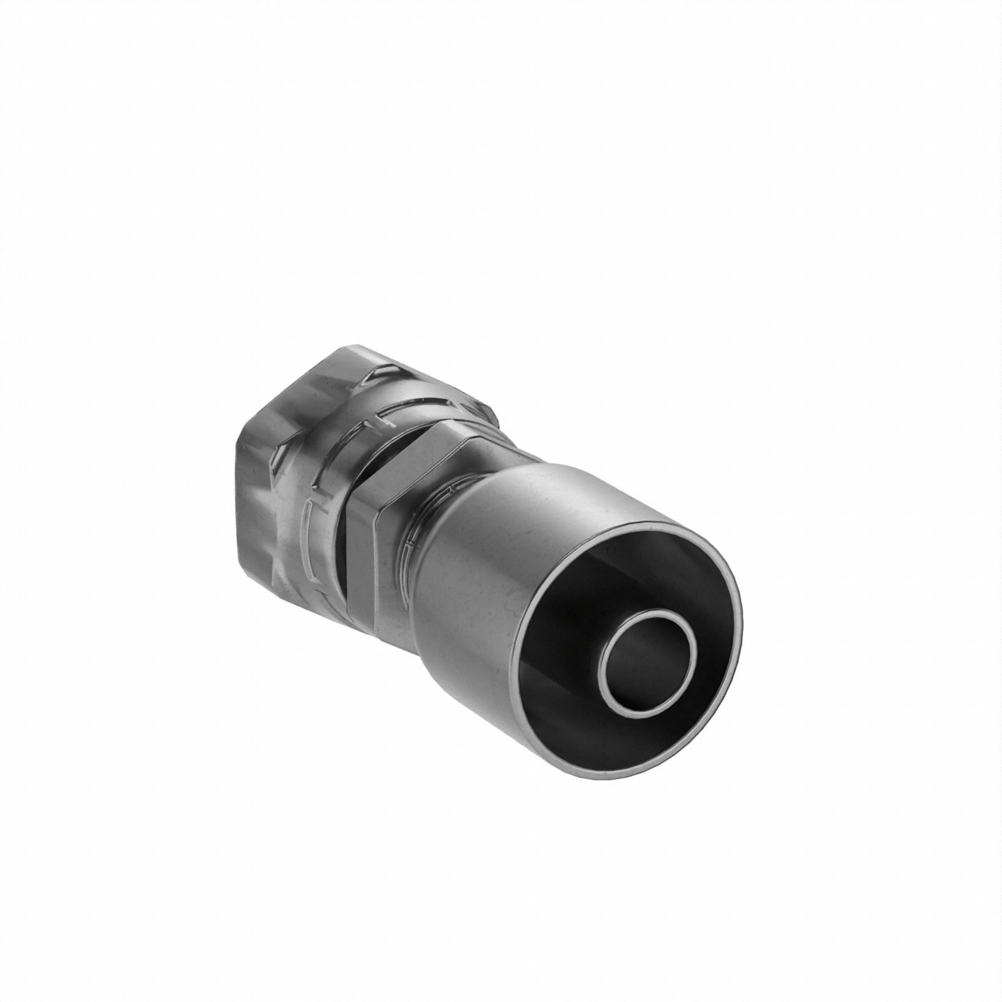 Hydraulic Crimp Fitting: Steel x Steel, Straight, -12 For Hose Dash Size, Female x Genderless
