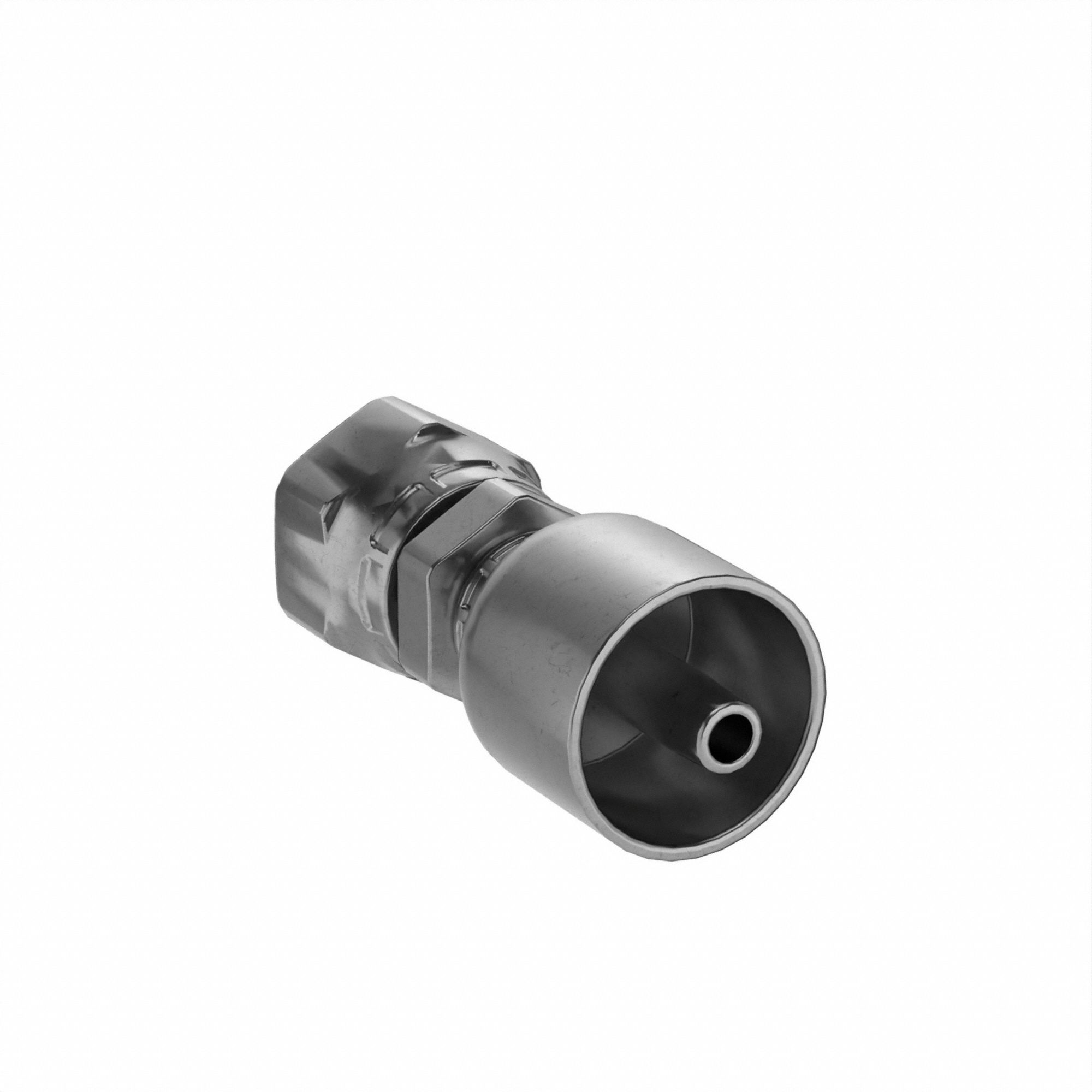 Hydraulic Crimp Fitting: Steel x Steel, Straight, -4 For Hose Dash Size, Female x Genderless