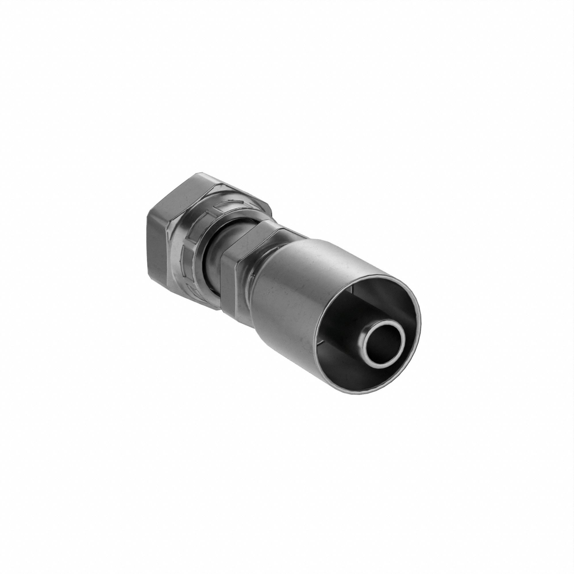 HYDRAULIC HOSE FITTING, BARBED, S77U, CRIMPED, STRAIT, LONG PIPE, FEMALE, SEAL LOK, 5/8 X 3/4 IN, ST