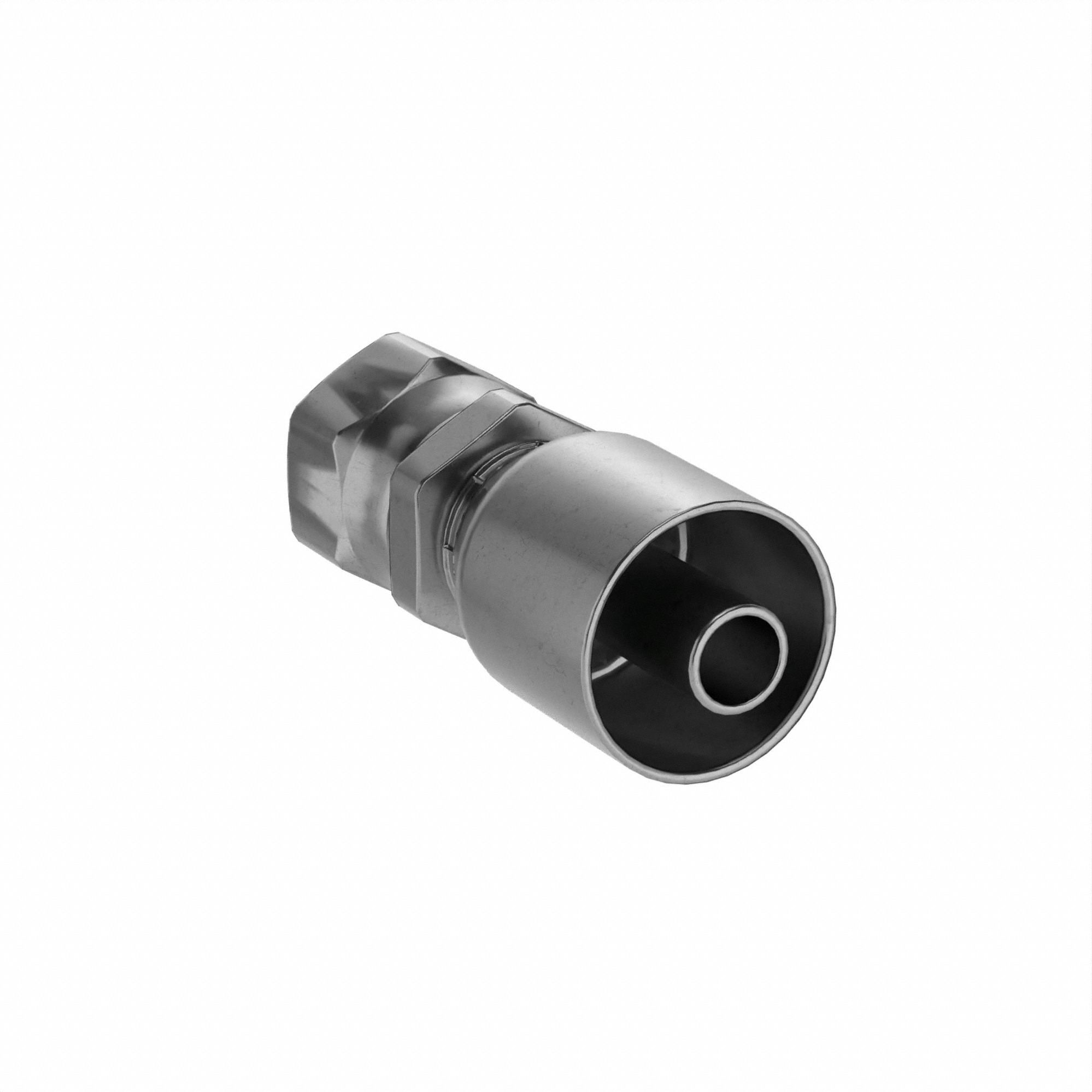 Hydraulic Crimp Fitting: Steel x Steel, Straight, -8 For Hose Dash Size, Female x Genderless