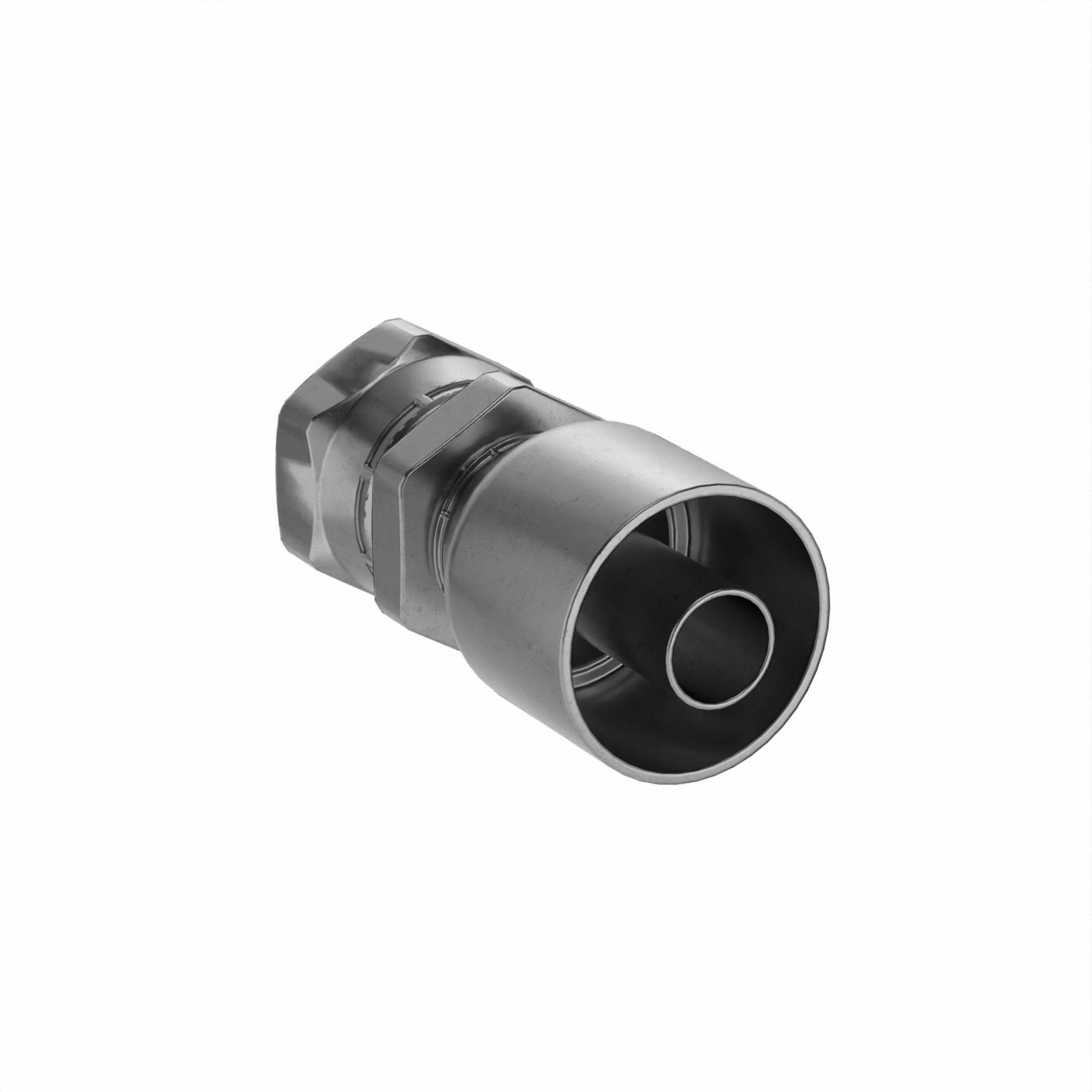 Hydraulic Crimp Fitting: Steel x Steel, Straight, -10 For Hose Dash Size, Female x Genderless