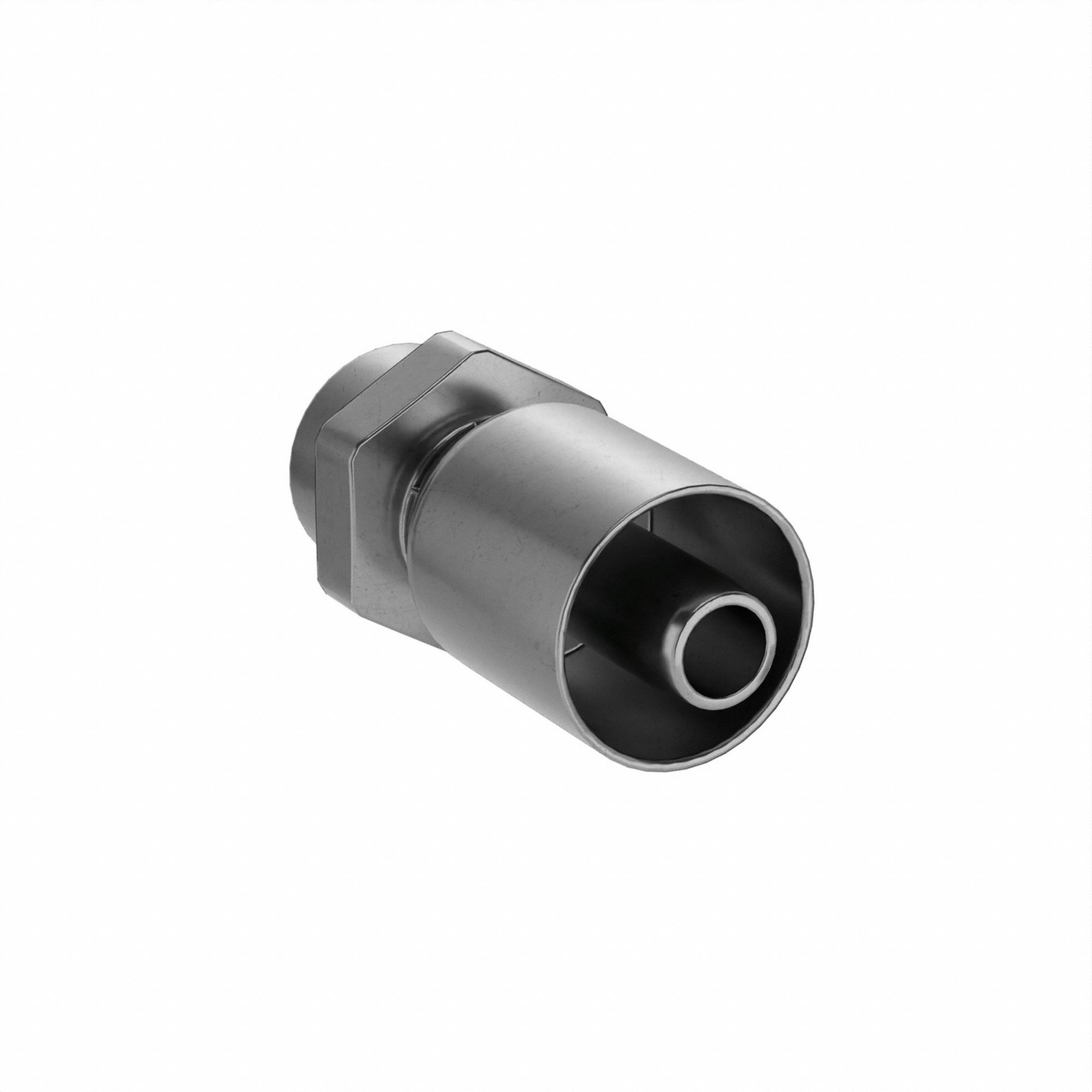 Hydraulic Crimp Fitting: Steel x Steel, Straight, -10 For Hose Dash Size, Female x Genderless