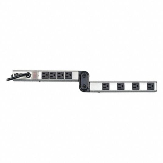 TRIPP LITE Outlet Strip: 8 Outlets, 15 ft Cord Lg, 15 A Max. Amps ...