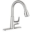 Gooseneck Pull-Out-Spout Single-Joystick-Handle Single-Hole Deck-Mount Kitchen Sink Faucets image