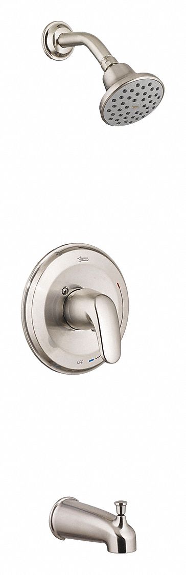 Tub and Shower Trim Kit: Colony PRO, 1.75 gpm Fixed Showerhead Flow Rate, Nickel