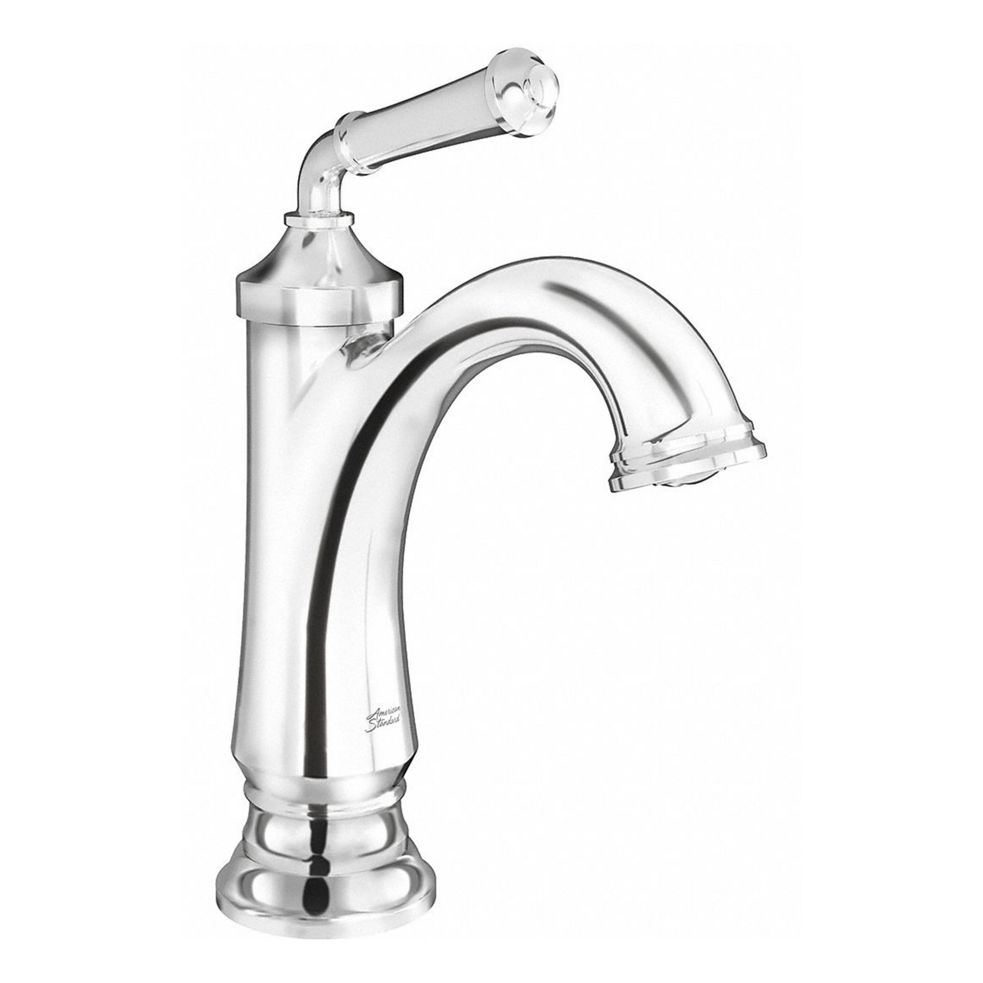 Mid Arc Bathroom Faucet: Delancey, Brass, Polished Chrome Finish, Single-Post, Arc