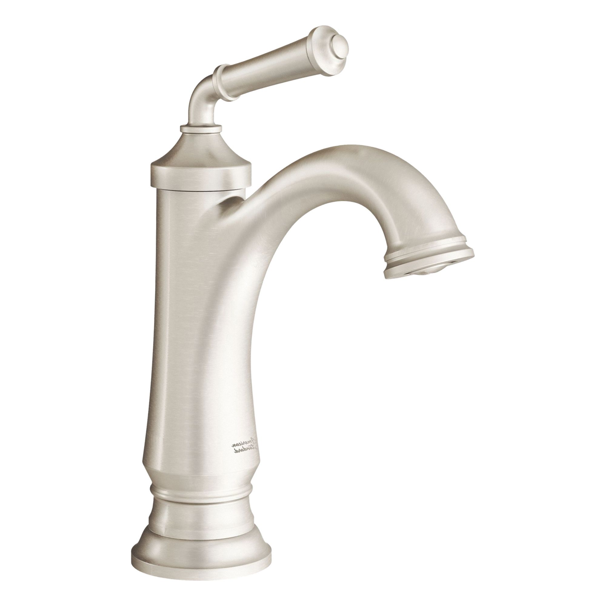 Mid Arc Bathroom Faucet: Delancey, Brass, Brushed Nickel Finish, 1.2 gpm Flow Rate