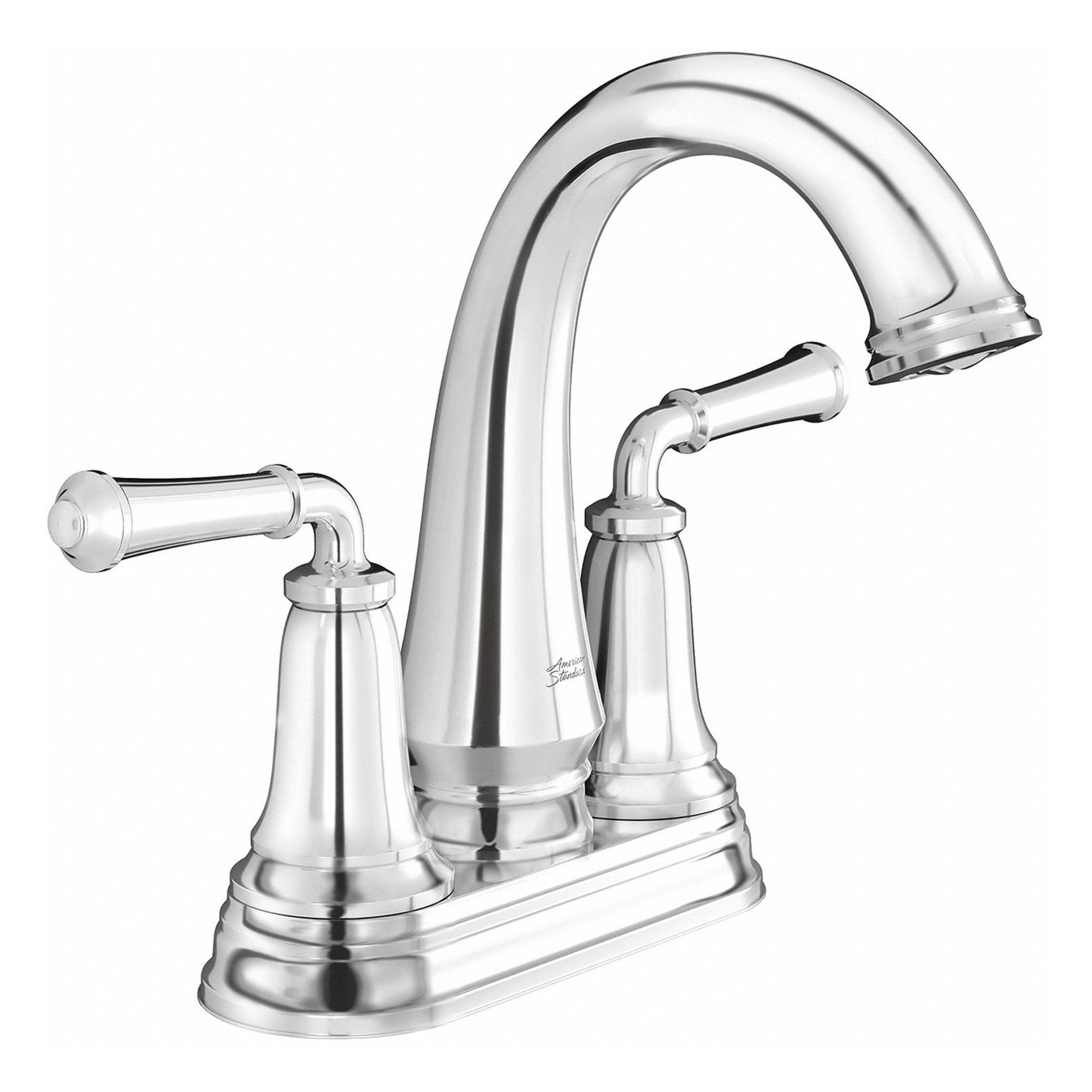 Mid Arc Bathroom Faucet: Delancey, Brass, Polished Chrome Finish, Centerset, Arc