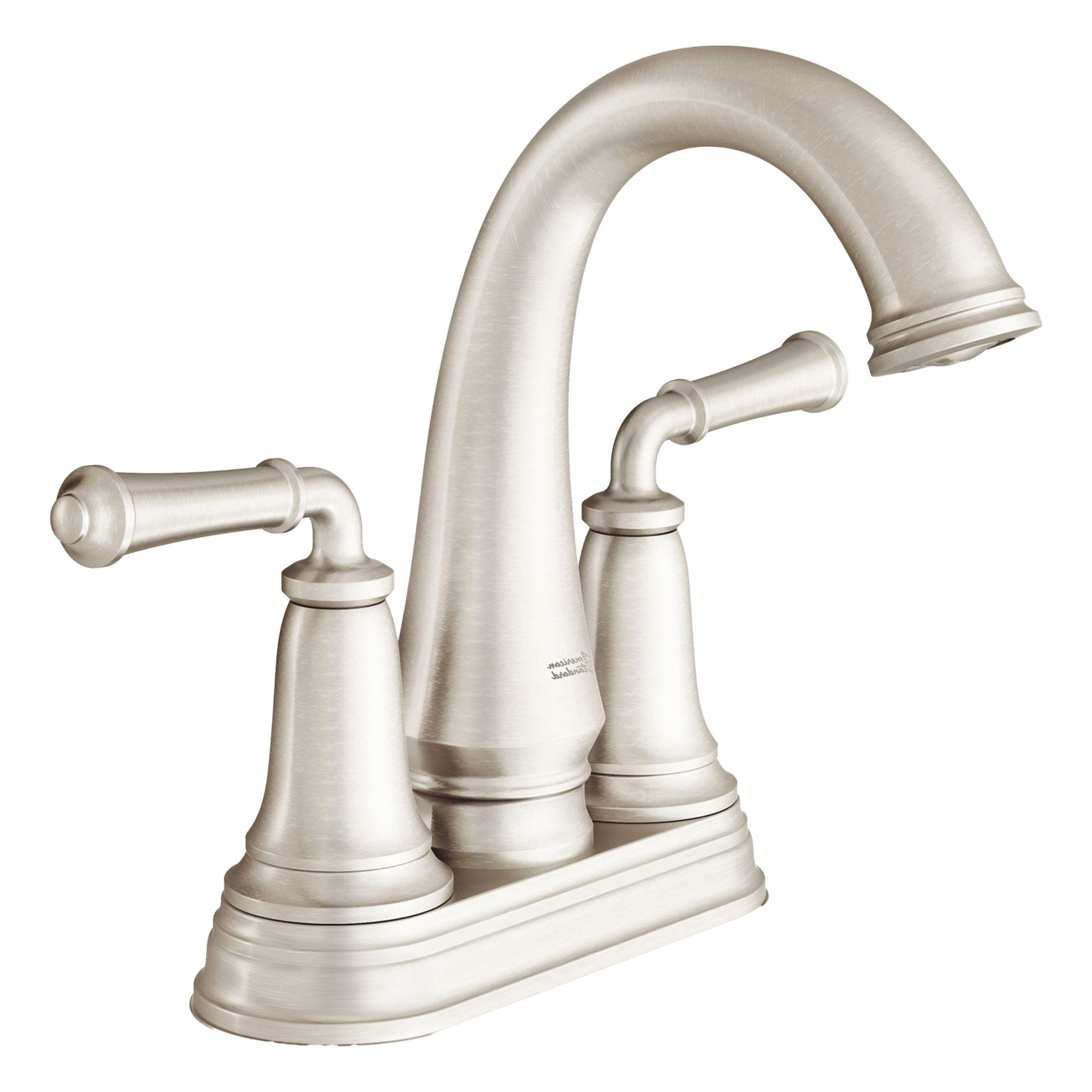 Mid Arc Bathroom Faucet: Delancey, Brass, Brushed Nickel Finish, 1.2 gpm Flow Rate