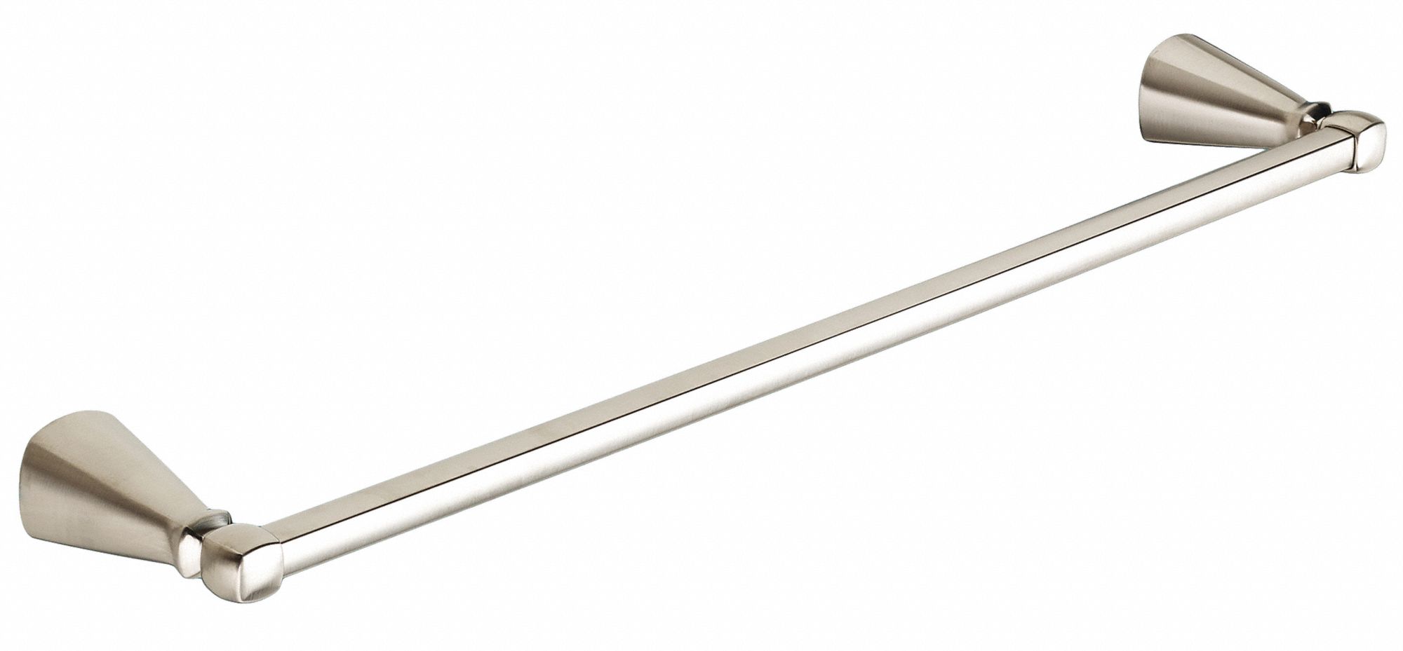 AMERICAN STANDARD 24 inL Brushed Nickel Metal Towel Bar, Edgemere Collection 55DM187018024.