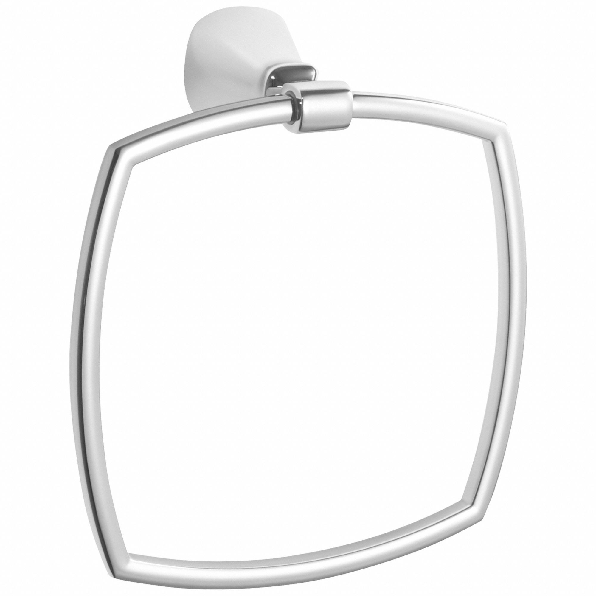 Towel Ring: 7018190.002, Wall Mount, 1 7/8 in Base Ht, 1 7/8 in Base Wd, Metal