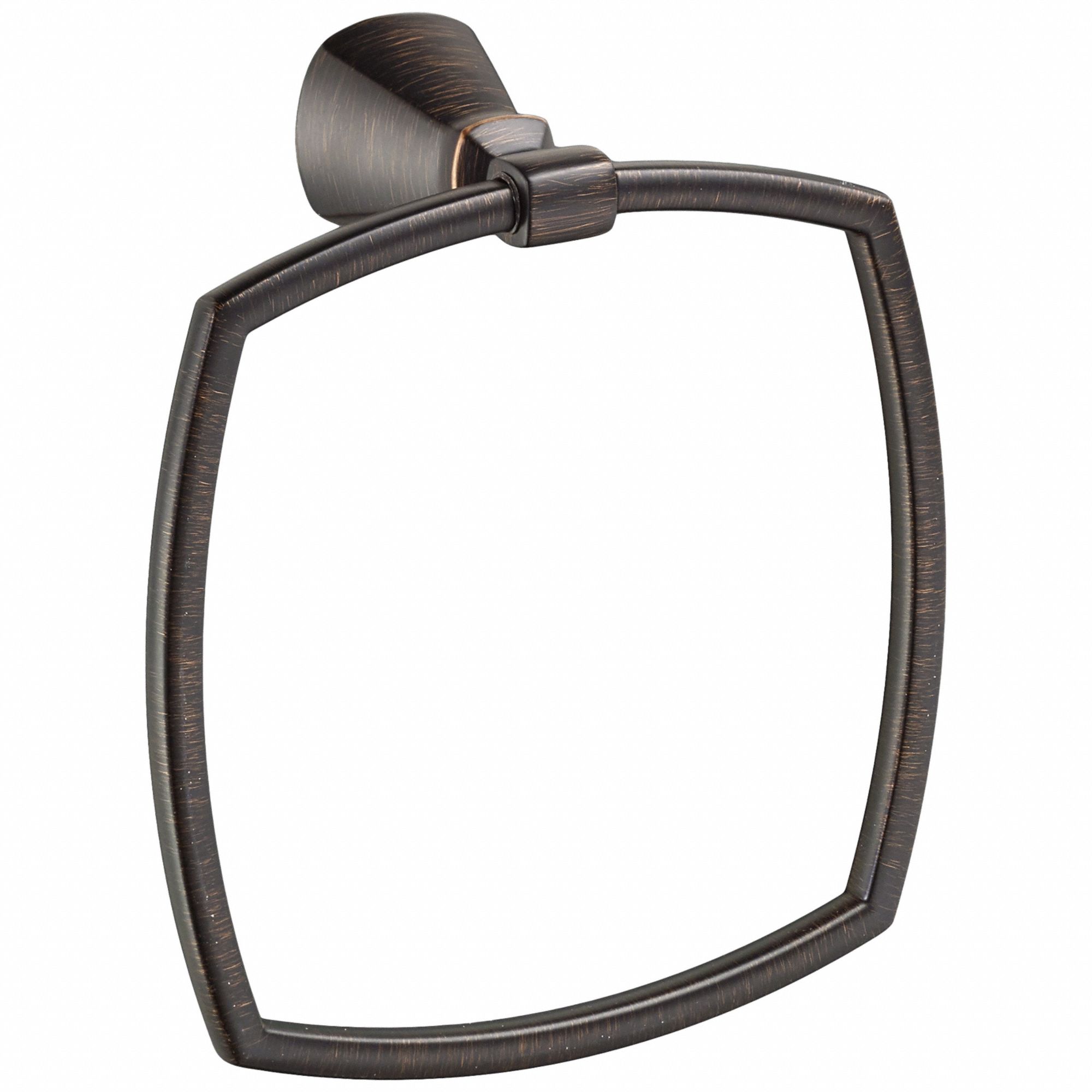 Towel Ring: 7018190.278, Wall Mount, 1 7/8 in Base Ht, 1 7/8 in Base Wd, Metal