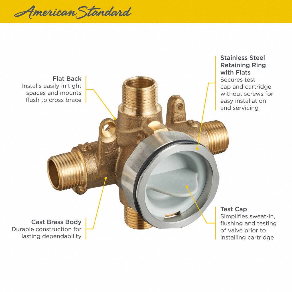 AMERICAN STANDARD Bathtub and Shower Valve: American Std, For TU Series ...