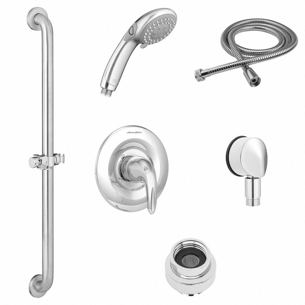 American Standard,  Handheld, Wall Mounted,  Showerhead Kit,  Polished Chrome