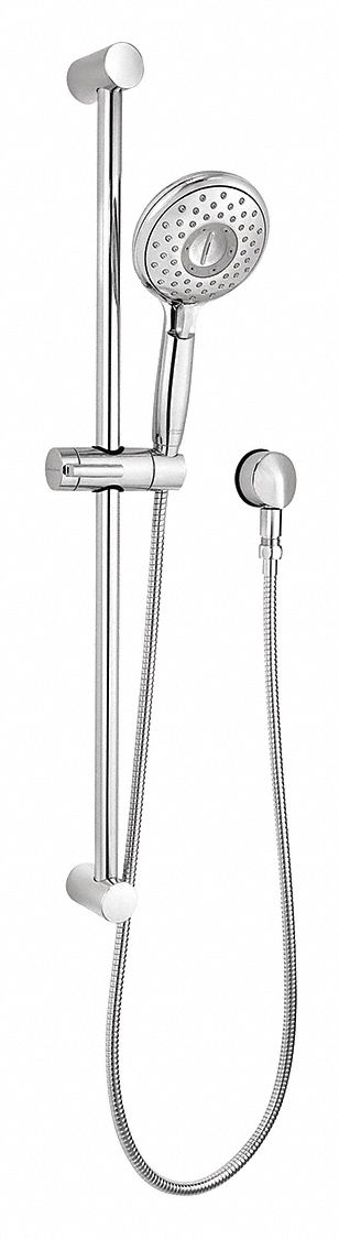 Handheld Showerhead: Metal/Plastic, Chrome, 1.8 gpm Flow Rate, Multi Function