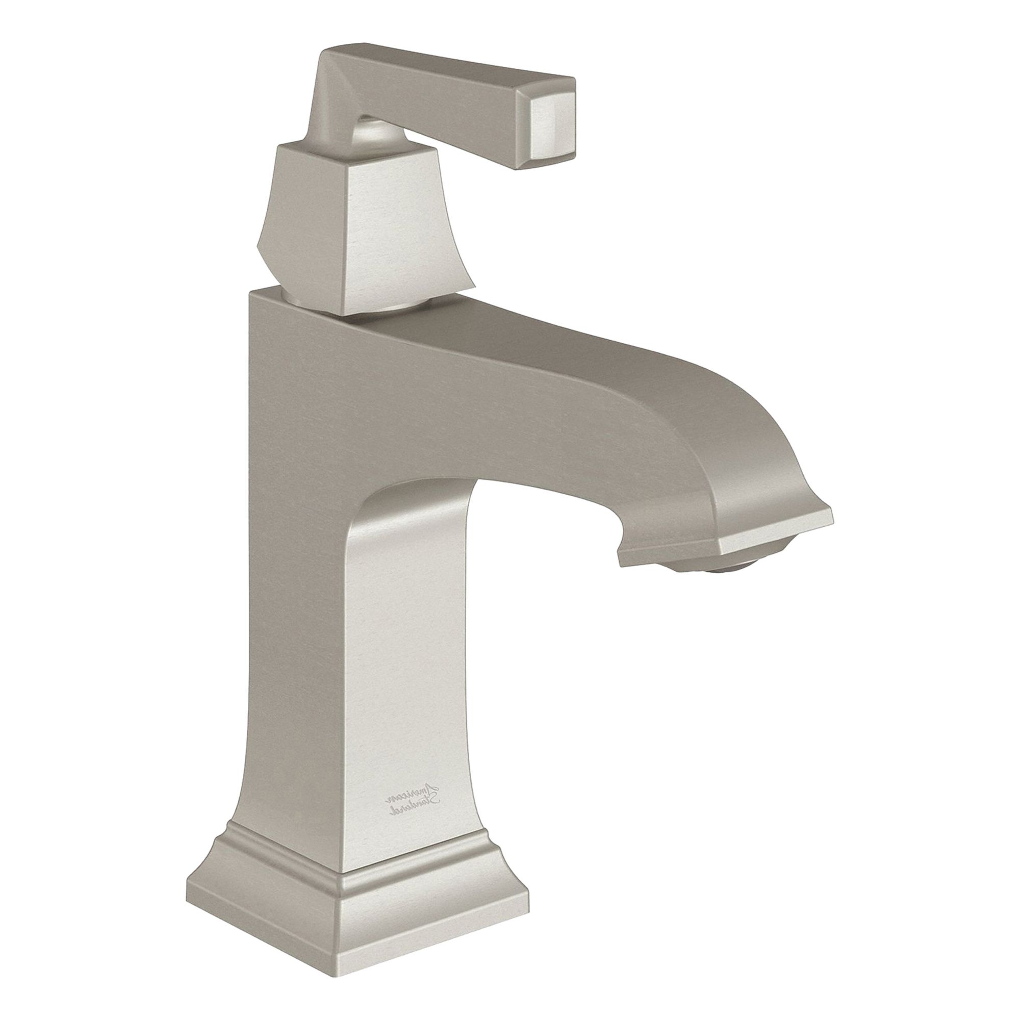 Mid Arc Bathroom Faucet: Town Square S, Brass, Brushed Nickel Finish, Single-Post