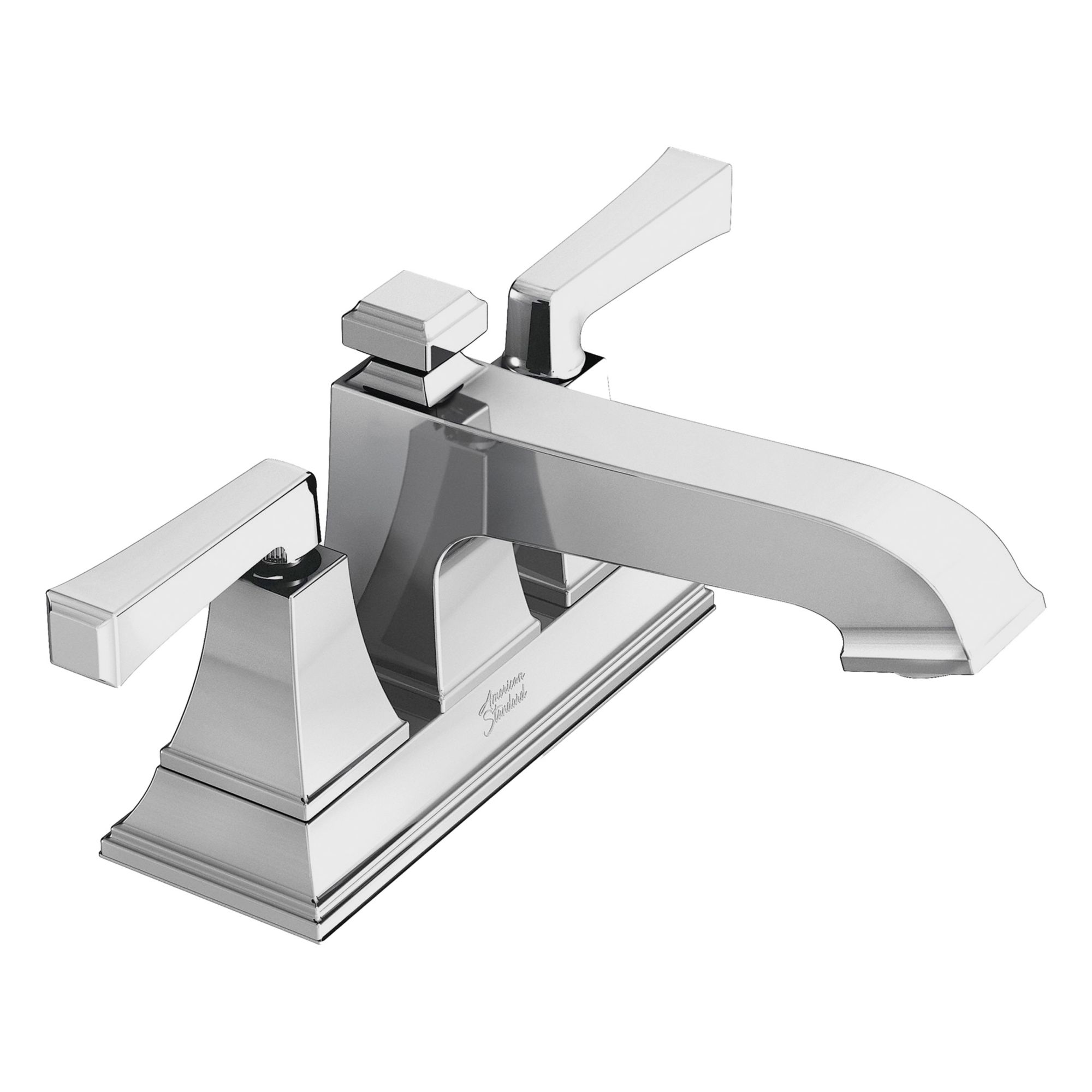 Low Arc Bathroom Faucet: Town Square S, Brass, Polished Chrome Finish, Centerset