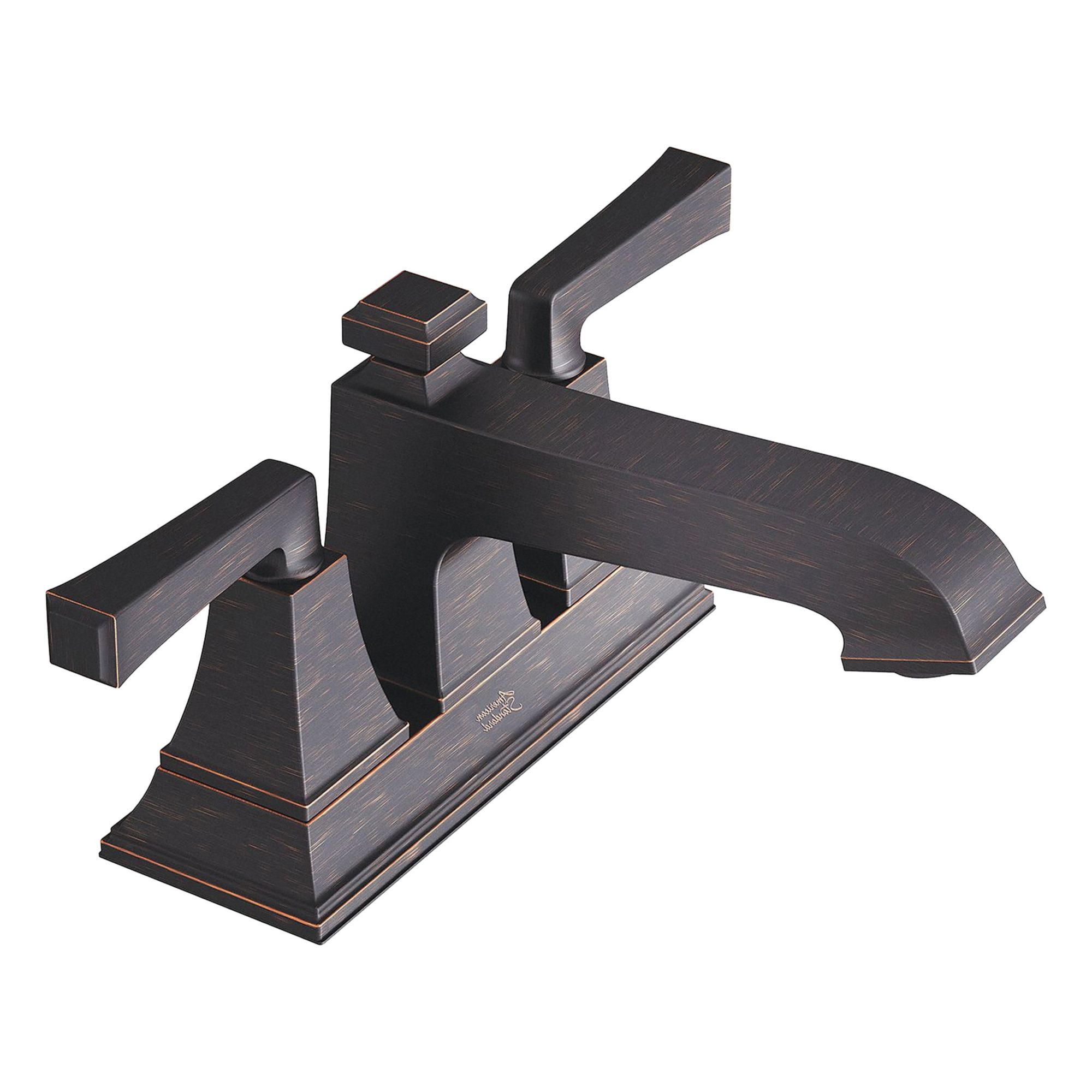 Low Arc Bathroom Faucet: Town Square S, Brass, Legacy Bronze Finish, Centerset