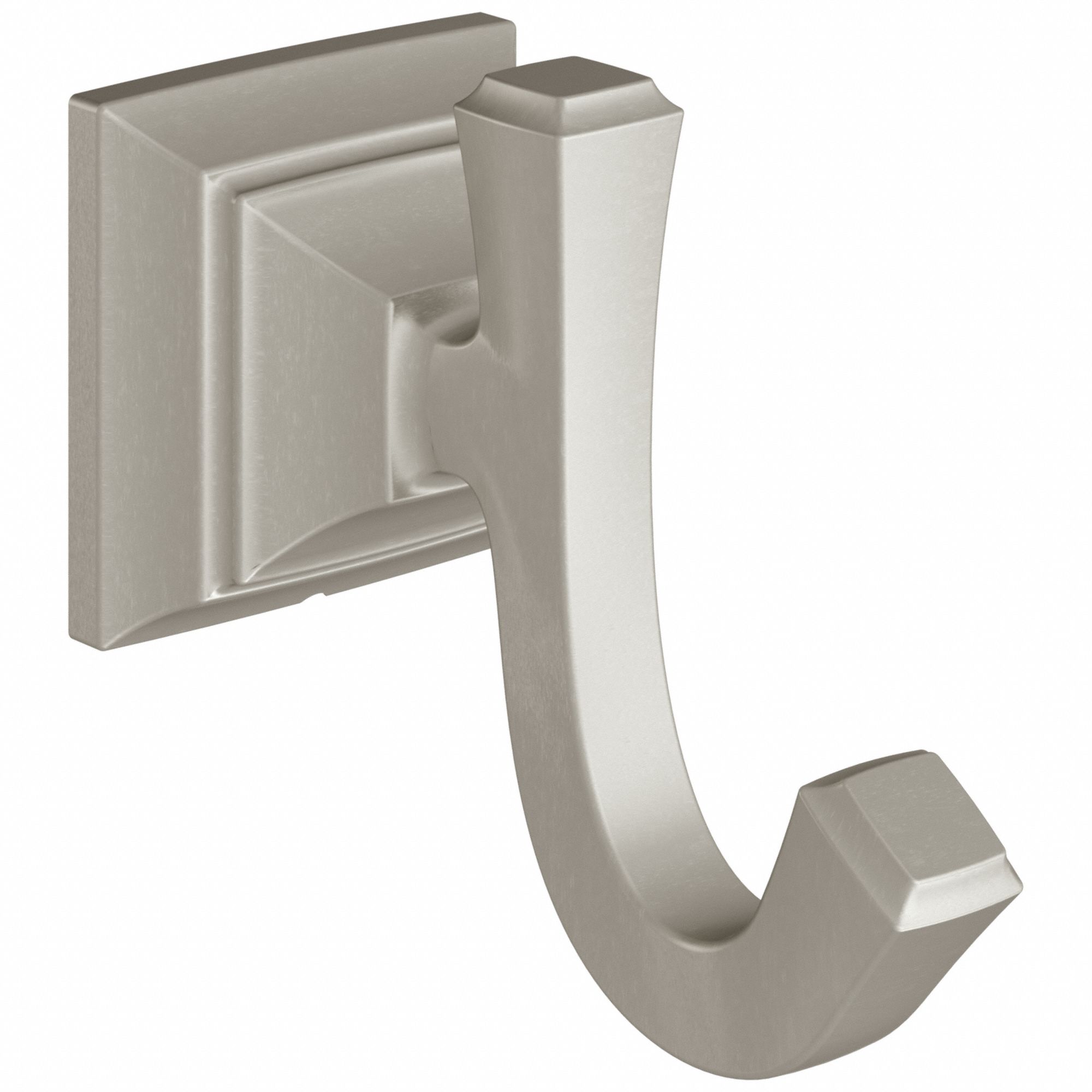 Bathroom Hook: 7455210.295, 1 Hooks, Metal, Brushed, 2 1/4 in Base Dia, Wall