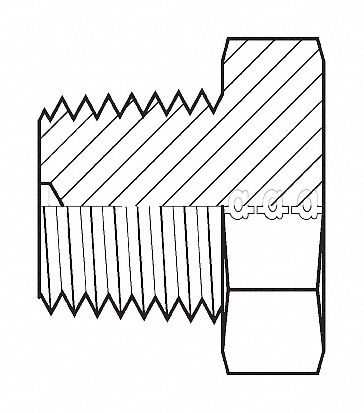Hydraulic Hose Adapter: Carbon Steel, 2 in Fitting Size, 2, 000 psi Max. Working Pressure @ 70 F