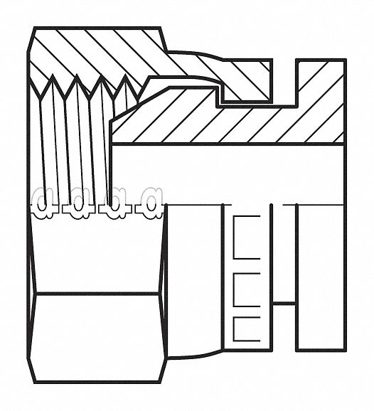 Hydraulic Hose Adapter: Steel, 3/8 in Fitting Size, Female, 4, 000 psi Max. Working Pressure @ 70 F