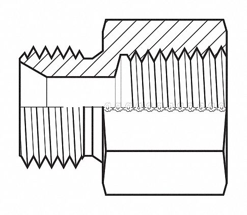 Hose Adapter 42 mm Metric 1-1/4 NPT