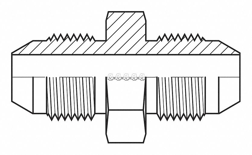 Hydraulic Hose Adapter: 30.00 mm x M30X1.5 Fitting Size, Male x Male, JIS x JIS, Rigid, Straight