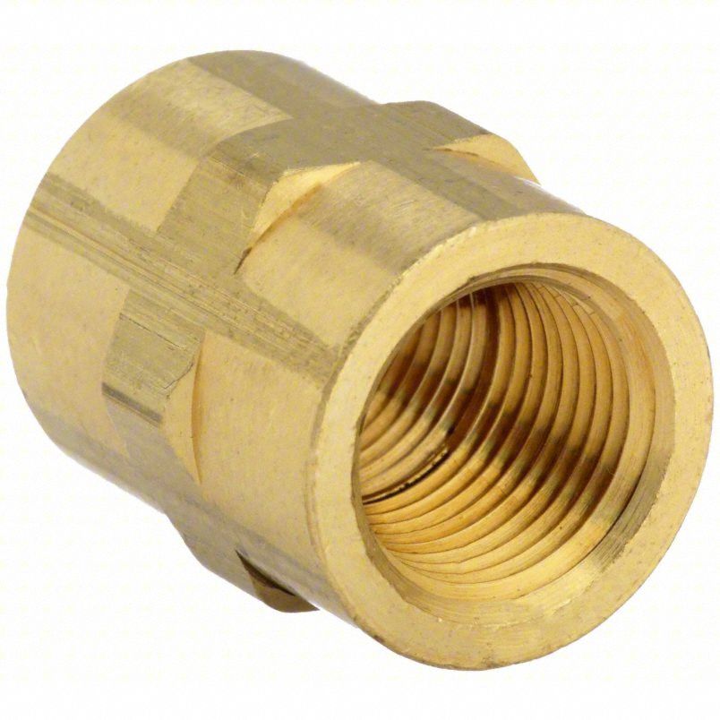 Hydraulic Hose Adapter: 3/4 in x 3/4 in Fitting Size, Female x Female, 1.53 in Overall Lg, Rigid