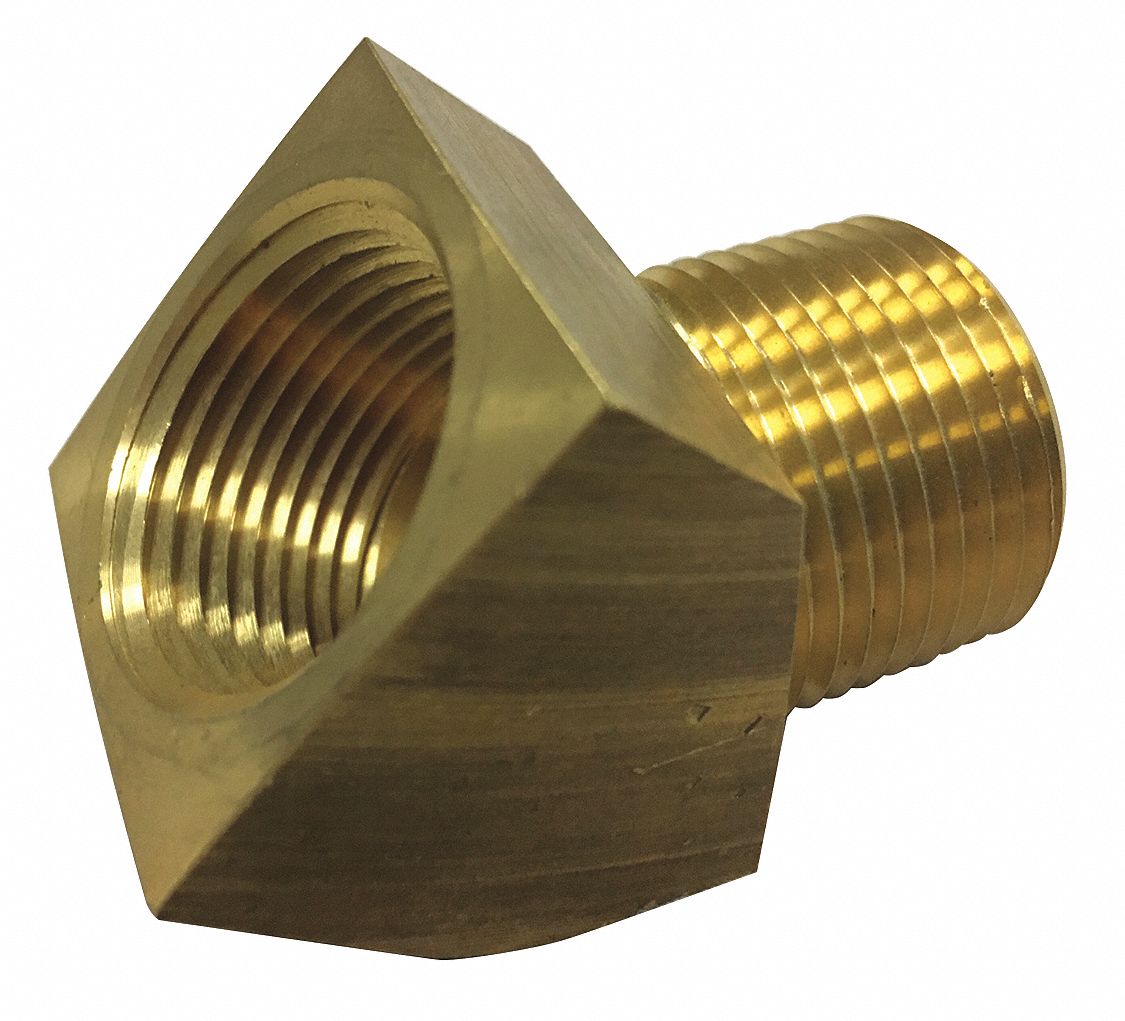 Hydraulic Hose Adapter: 1/2 in x 1/2 in Fitting Size, Male x Female, 0.75 in Overall Lg, Rigid