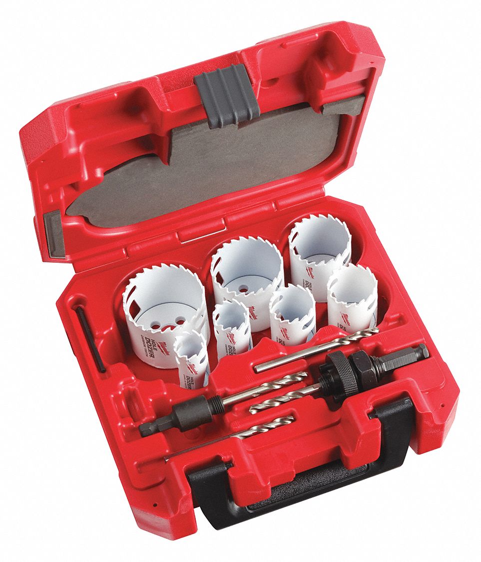 MILWAUKEE Hole Saw Kit, Primary Material Application General Purpose