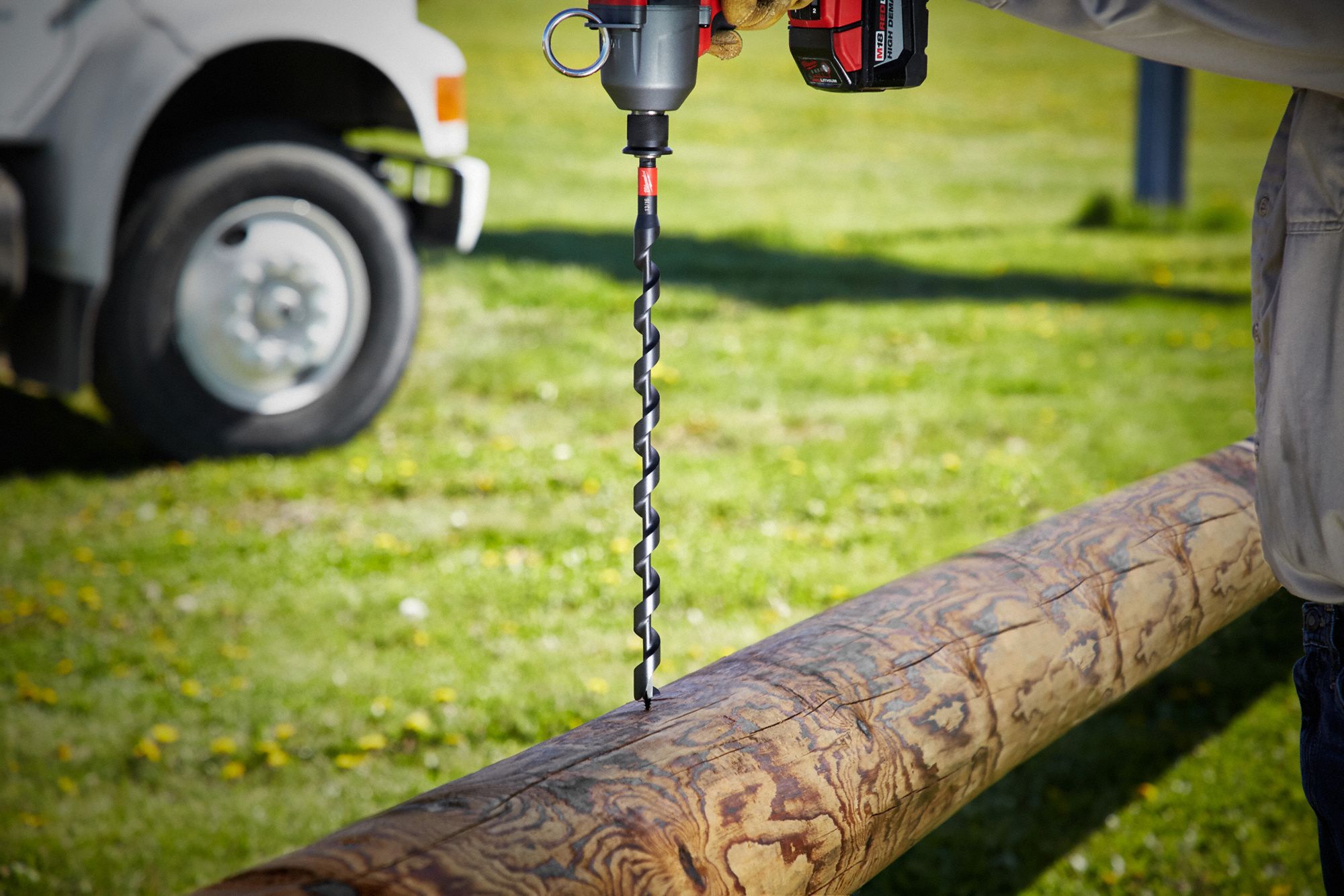 MILWAUKEE Auger Drill Bit 1/2 in Drill Bit Size, 18 in Overall Lg, Hex