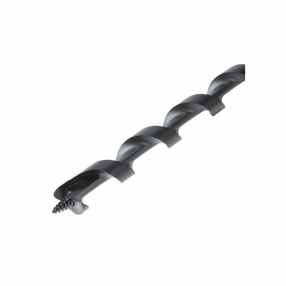 MILWAUKEE Auger Drill Bit 1 1/4 in Drill Bit Size, 24 in Overall Lg, Hex Shank, Pole Auger