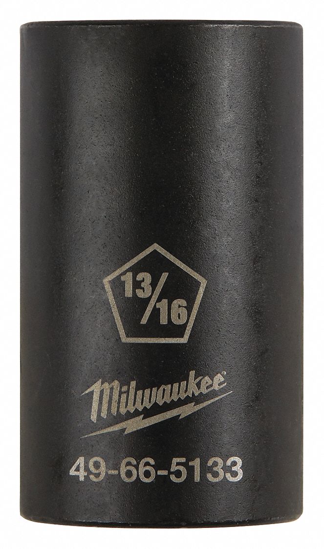 DOUILLE PENTA P/MONTEUR DE LIGNE,ENTRAÎNEMT DE½ PO/EMBOUT DE 13/16 PO,FINITN EN OXYDE NR,ACIER