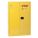 FLAMMABLES SAFETY CABINET, STANDARD, 45 GALLON, 43 X 18 X 65 IN, YELLOW, MANUAL CLOSE