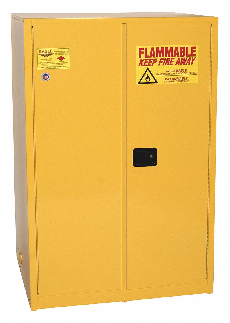 EAGLE 90 gal Flammable Manual Safety Door Type, 65 in
