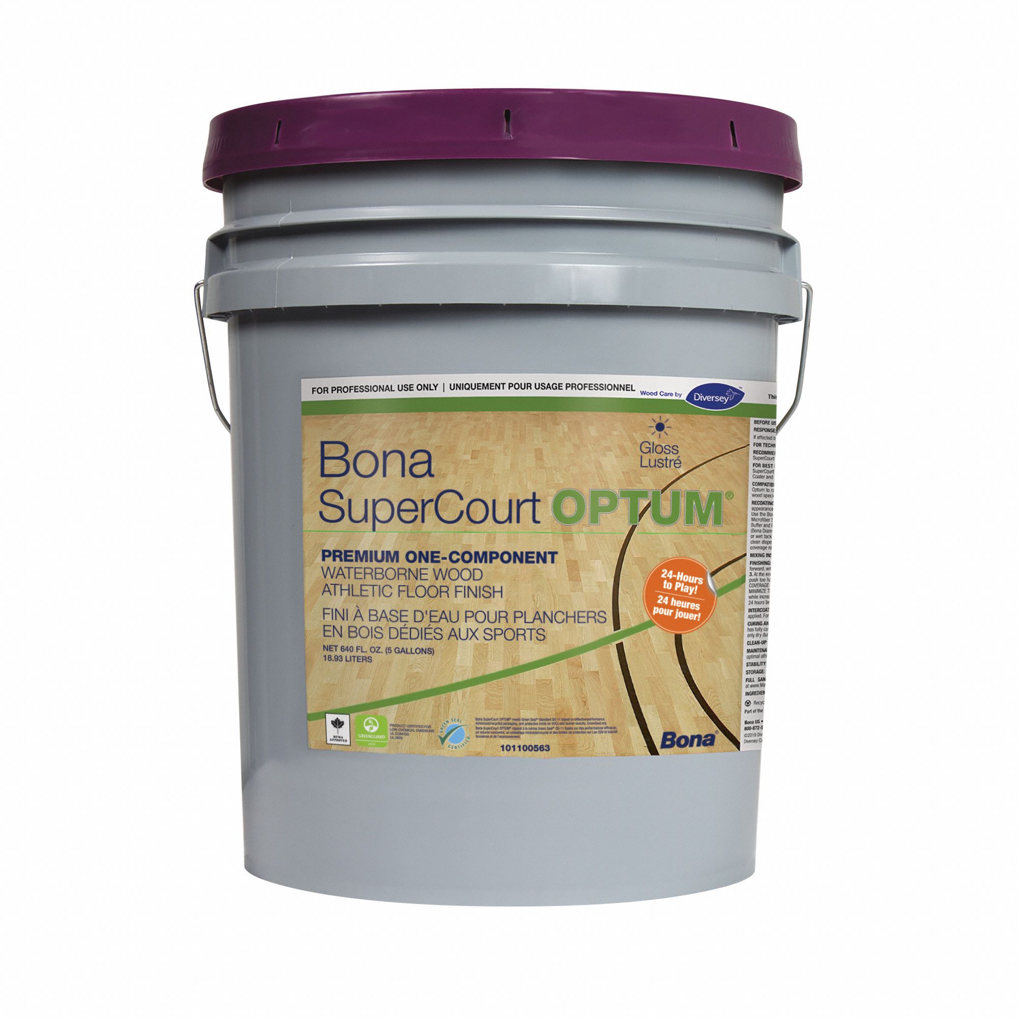 BONA, Bucket, 5 gal Container Size, Floor Finish 55EC36101100563